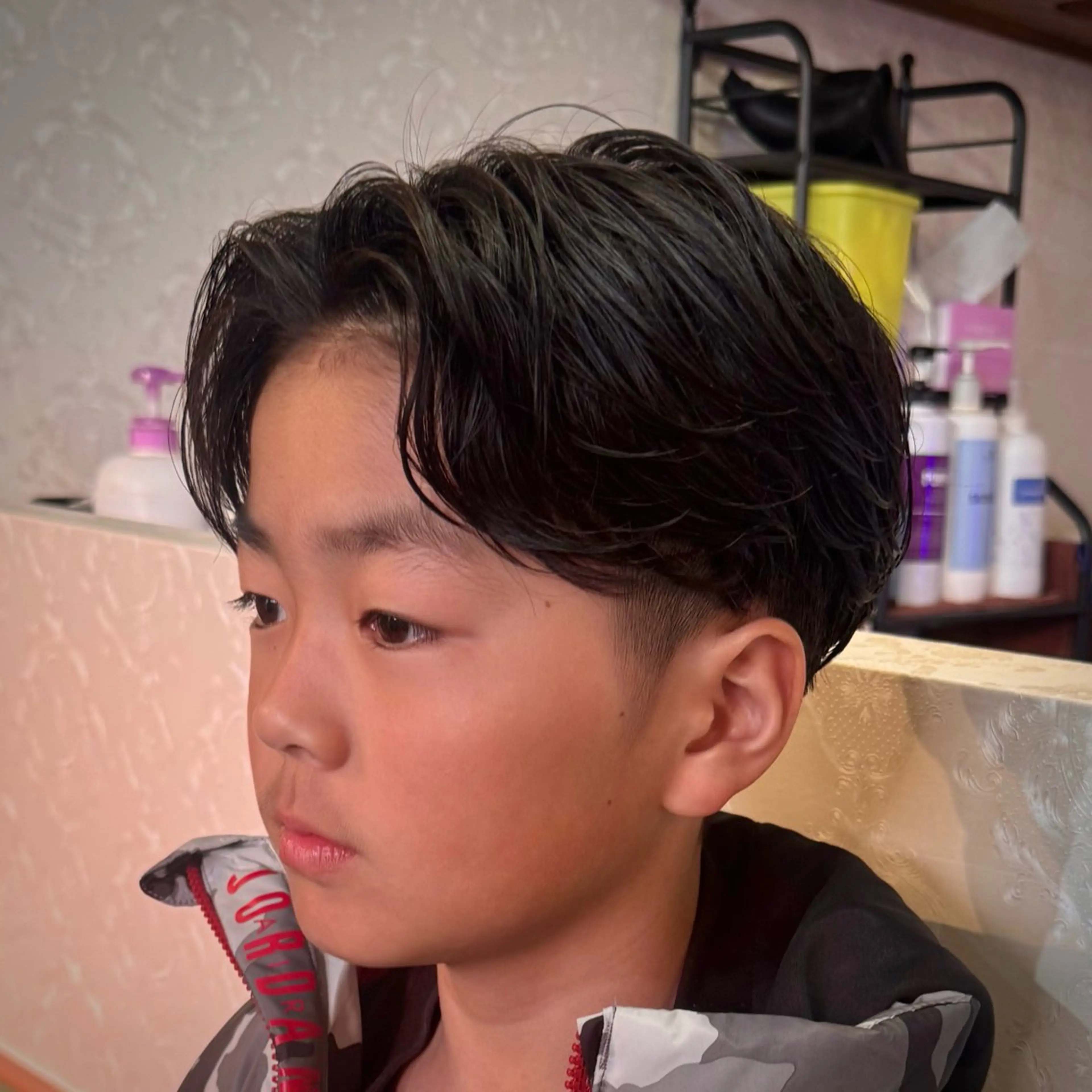 ショート パーマ メンズ キッズ カット パーマ GLADMAN'S CUT CLUB 立川所属・立川メンズカット/ メンズパーマ💈三上のヘアスタイル