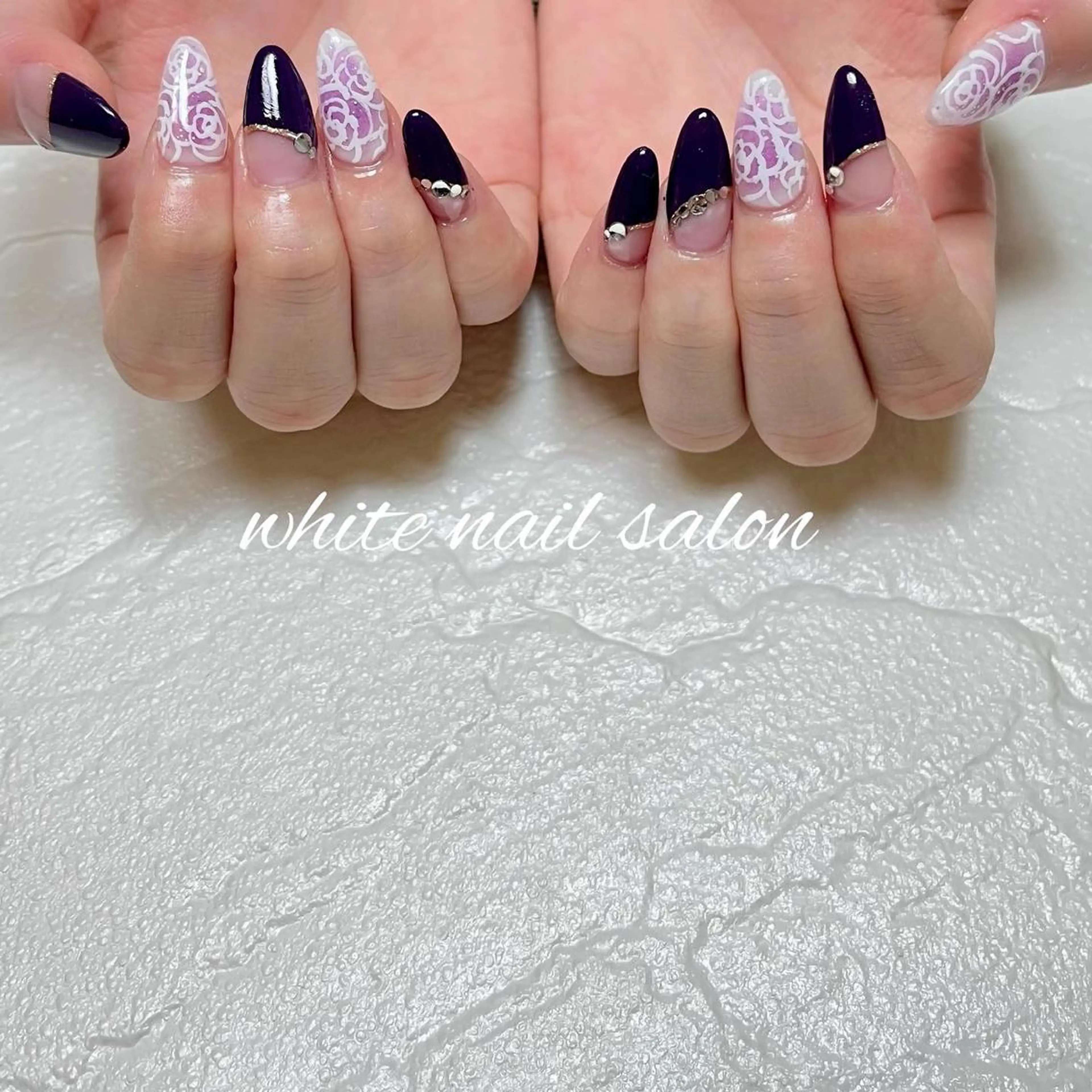 ネイル 長さ出し フットネイル ジェルネイル ハードジェル ラメ(グリッター) ハンドネイル white nail salonのネイルデザイン