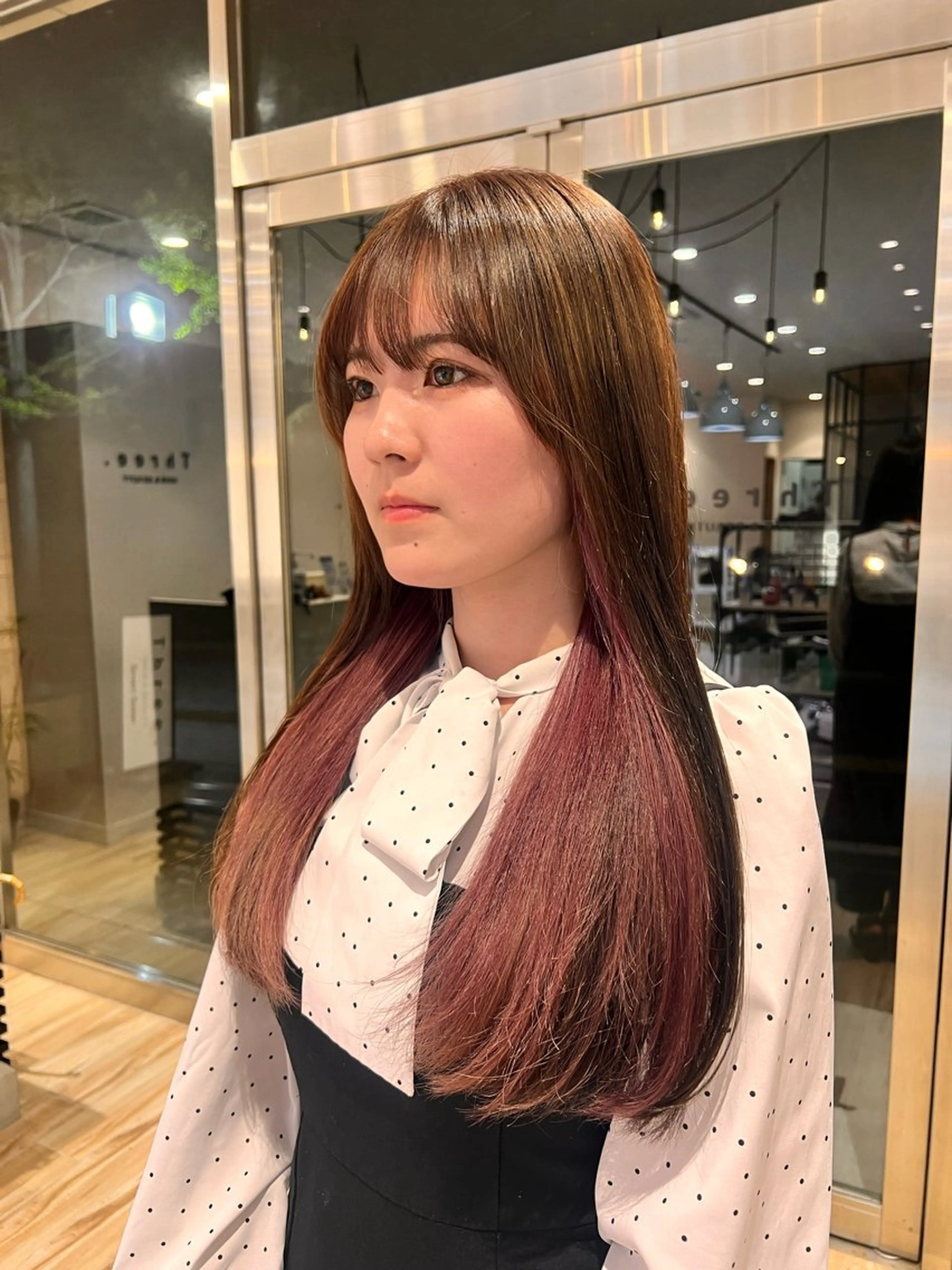 ロング ヘアカラー トリートメント 髪質改善/レイヤー 暖色/shiinaのヘアスタイル