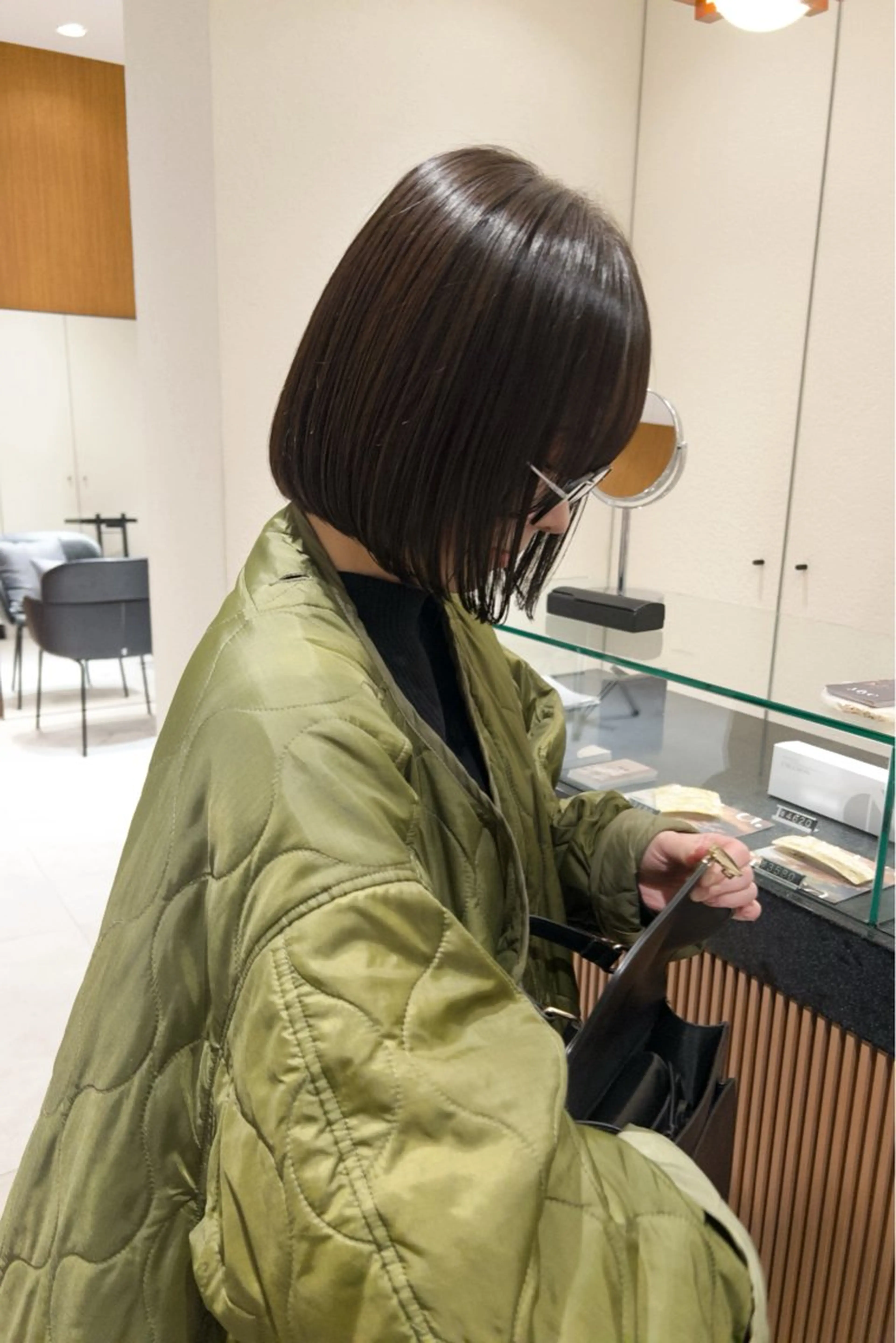 ショート カラー ボブ yiye   神宮前所属・manami /ショ ート/カットモデルのヘアスタイル