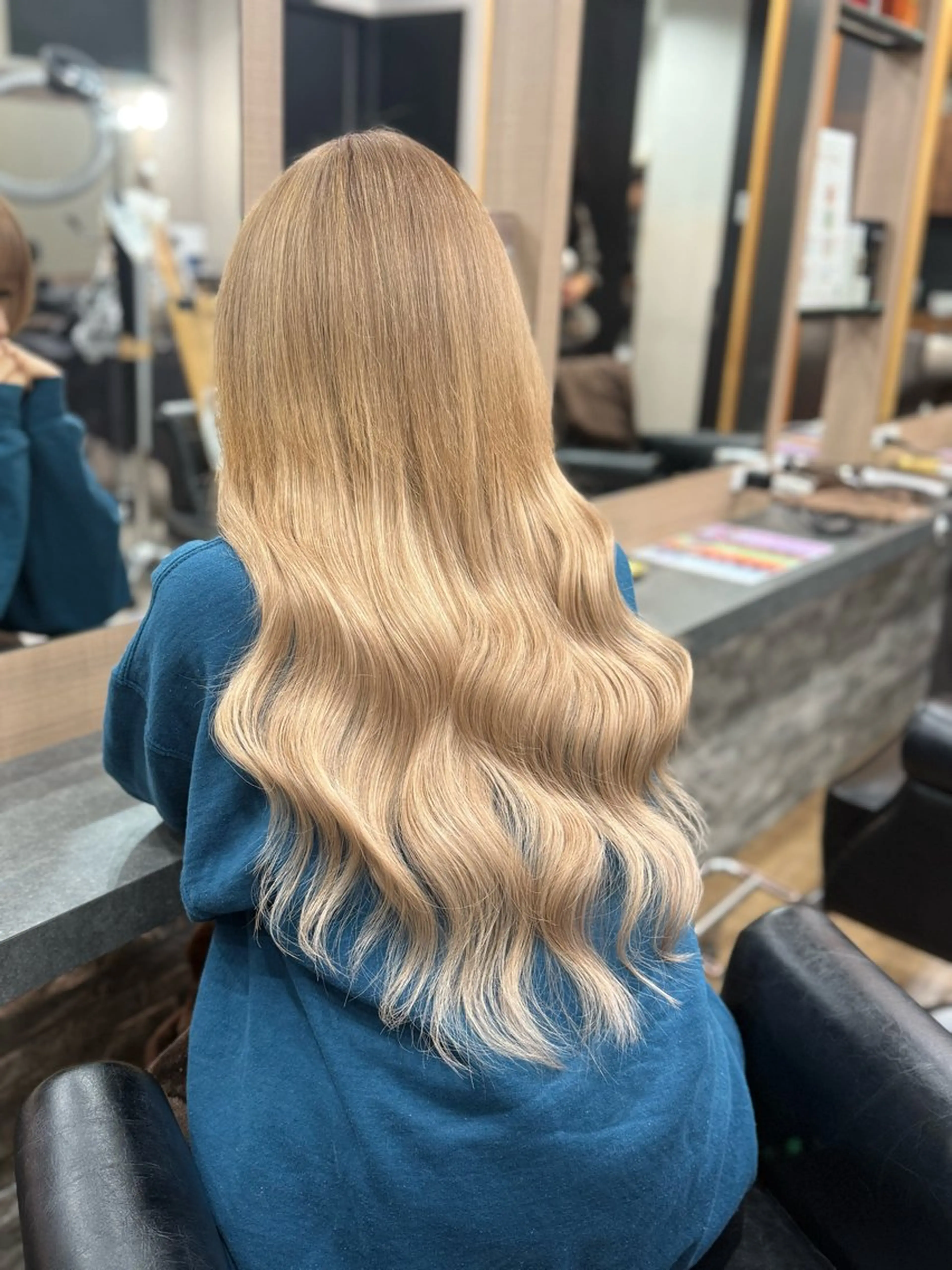 💛プチプラエクステ45cm×【50本】＋ケアブリーチカラー【横浜/エクステ】の写真