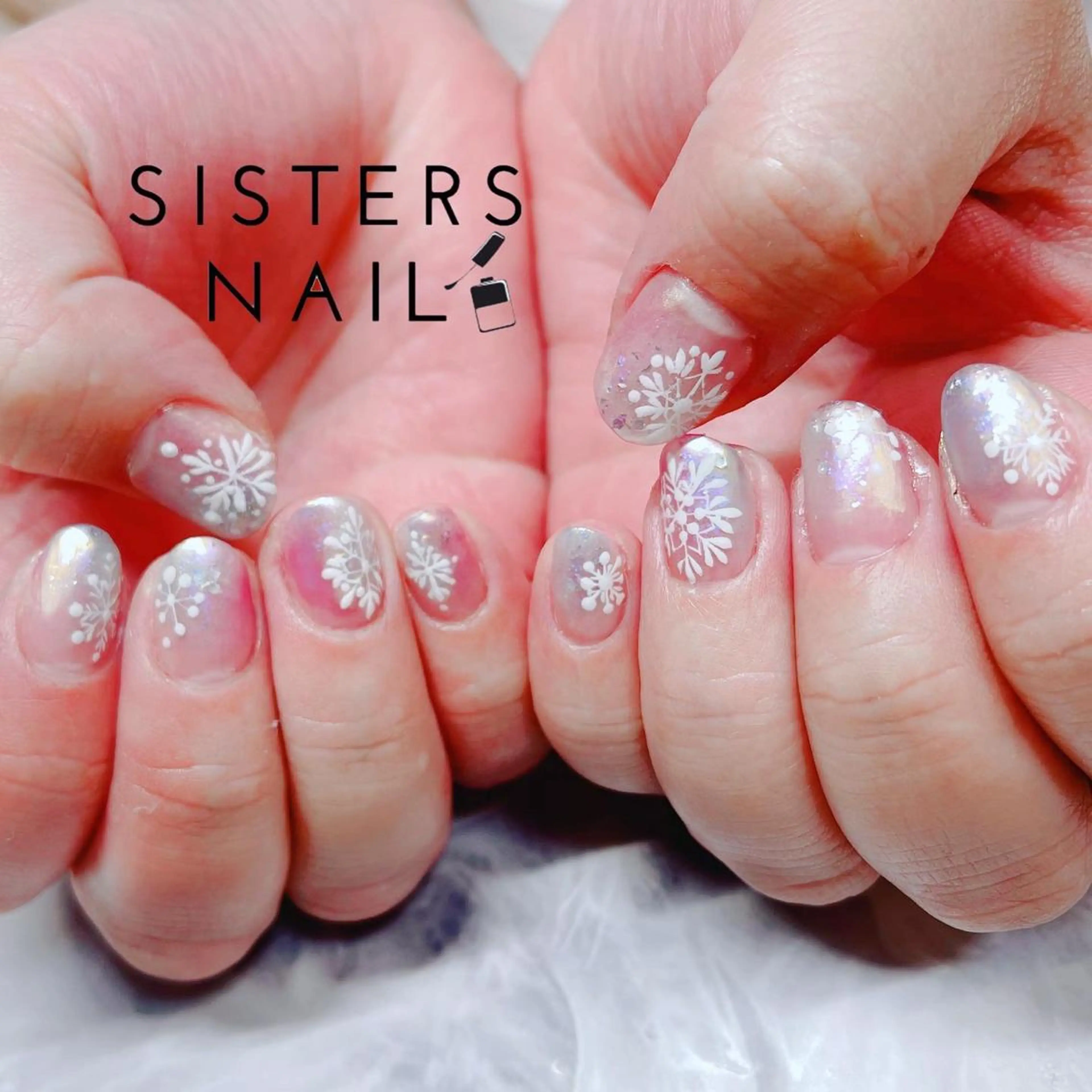 ネイル アートネイル オーロラネイル マットネイル 冬ネイル sisters nail.fのネイルデザイン