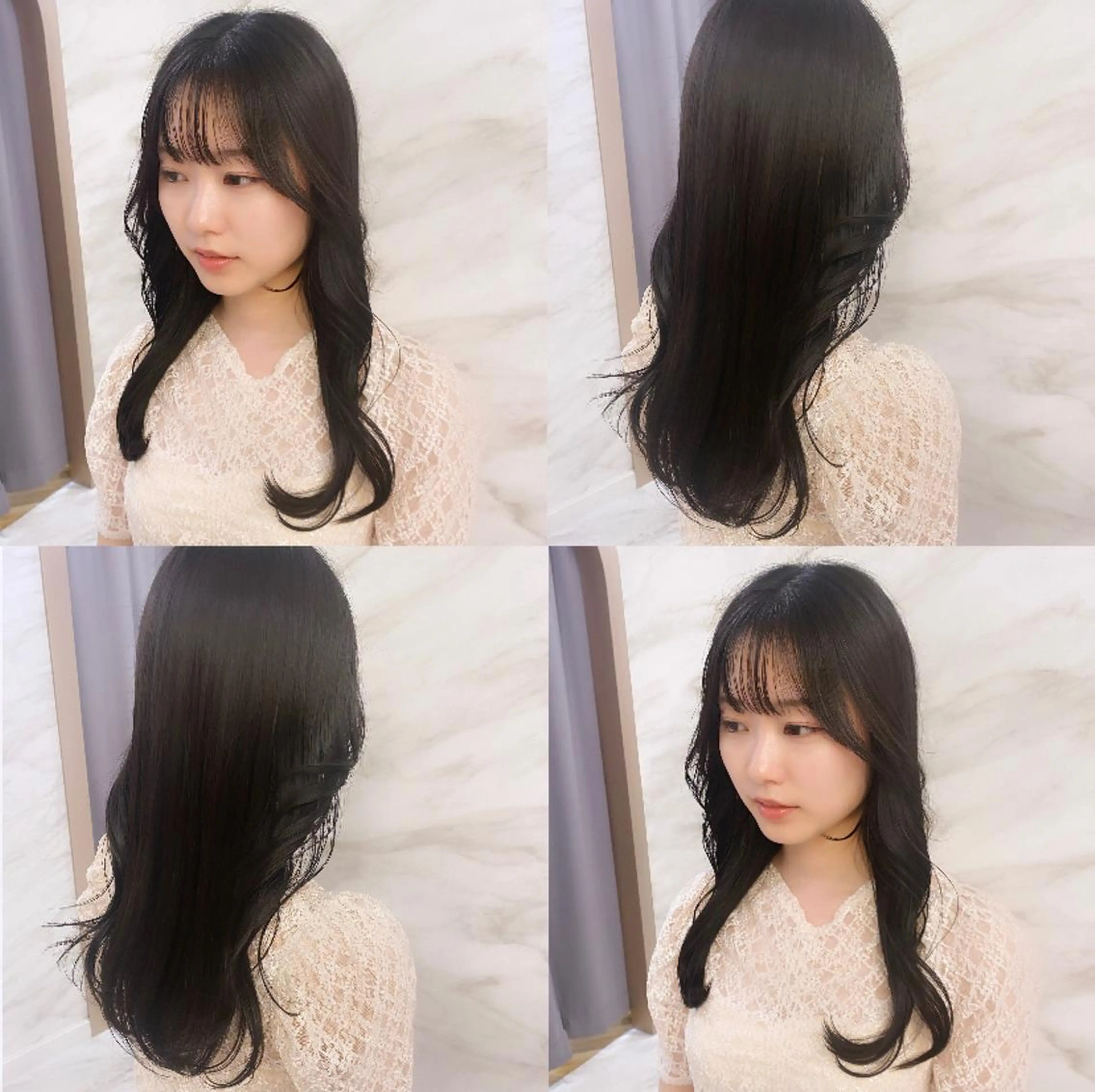 ロング ヘアアレンジ 上品♡韓国レイヤー ‎🤍のの‎🤍のヘアスタイル