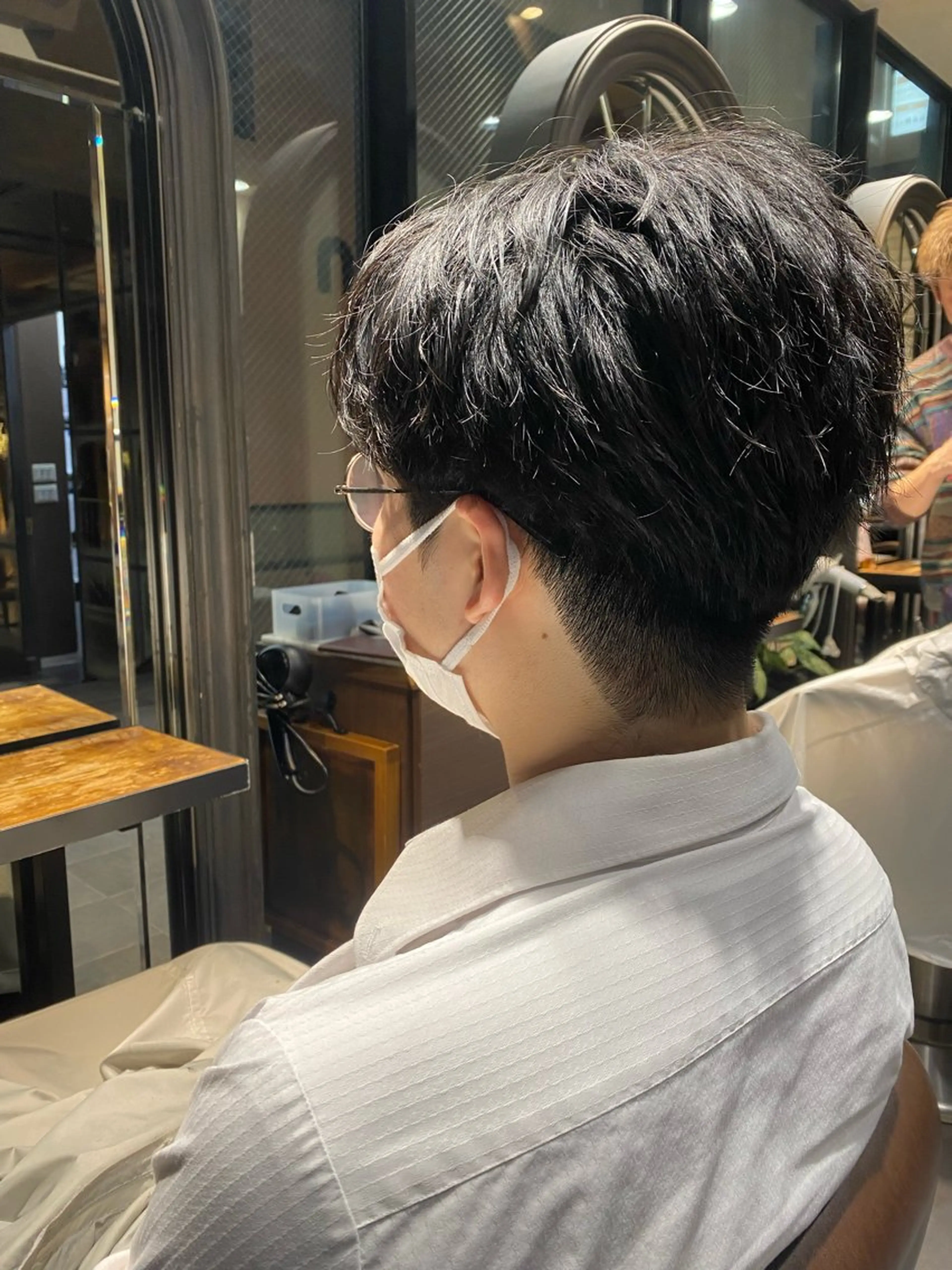 ショート パーマ メンズ アップバング カット 韓国ヘア/ハイトーン /髪質改善/ウチダのヘアスタイル
