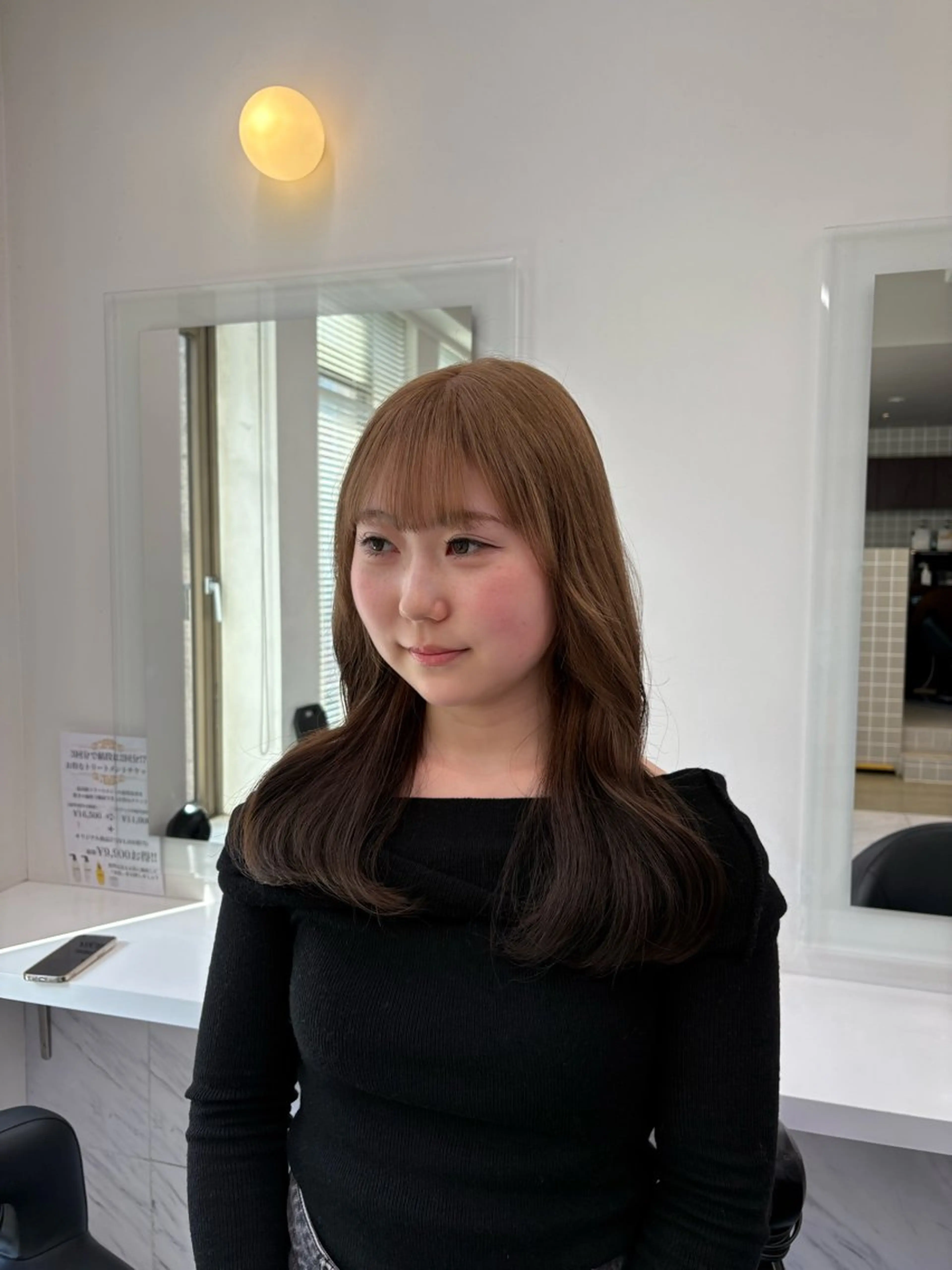 カラー ヘアカラー トリートメント 透明感ベージュ🤎 ナチュラルレイヤーのヘアスタイル