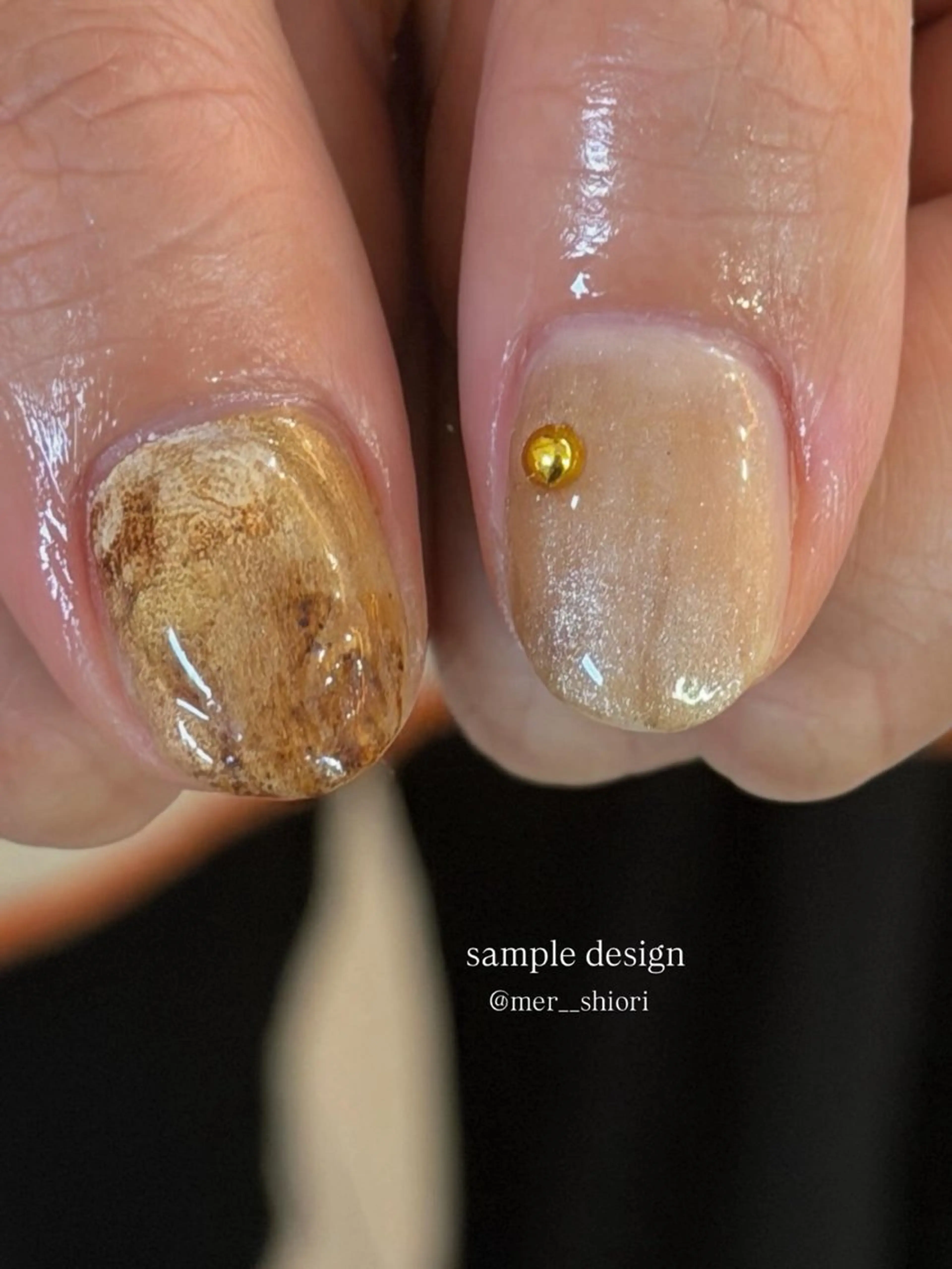 ネイル ハンドネイル mer-fudge- shioriのネイルデザイン