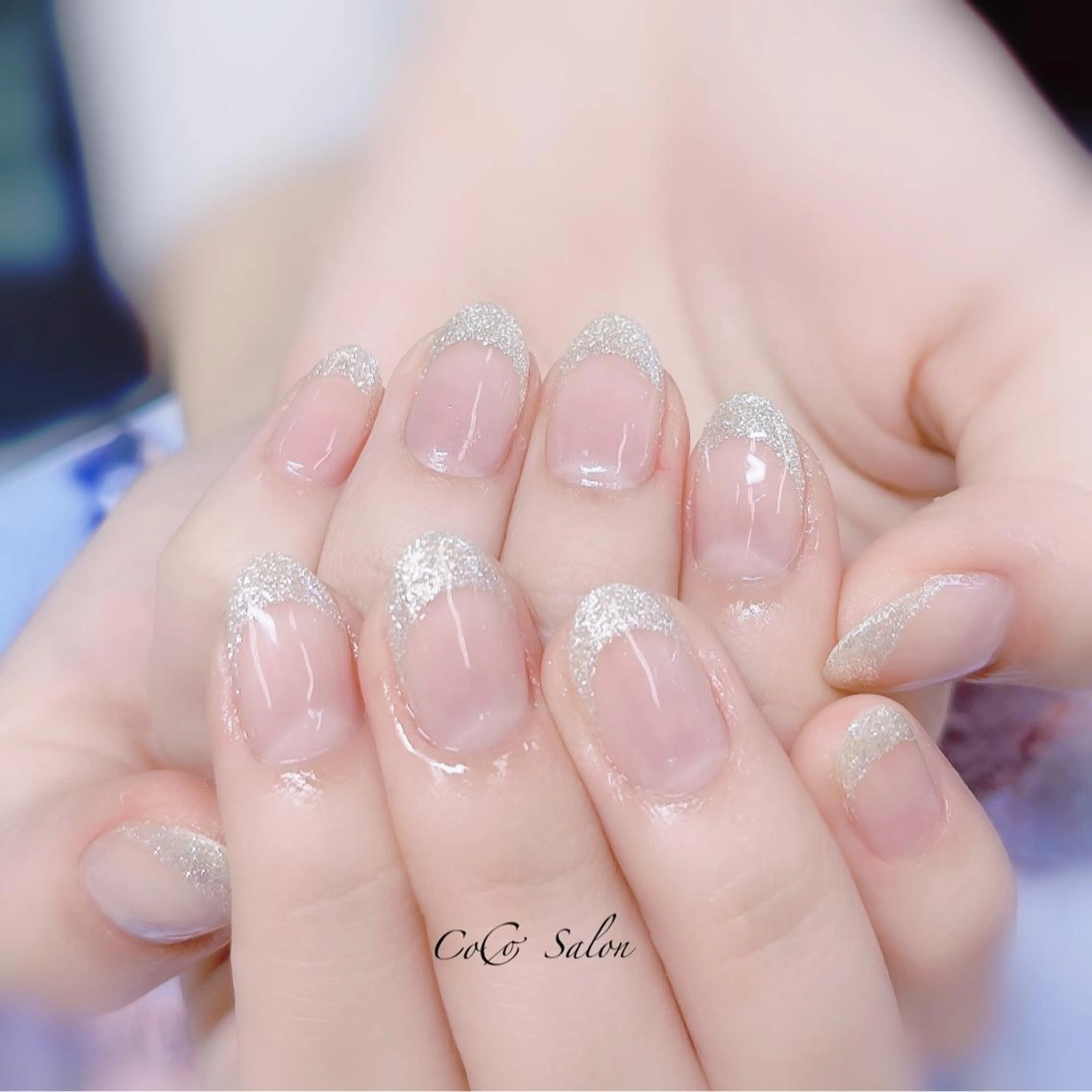 ネイル 長さ出し フレンチネイル ジェルネイル オフィスネイル パラジェル ハンドネイル CoCoSalon ネイル/まつ毛予約のネイルデザイン