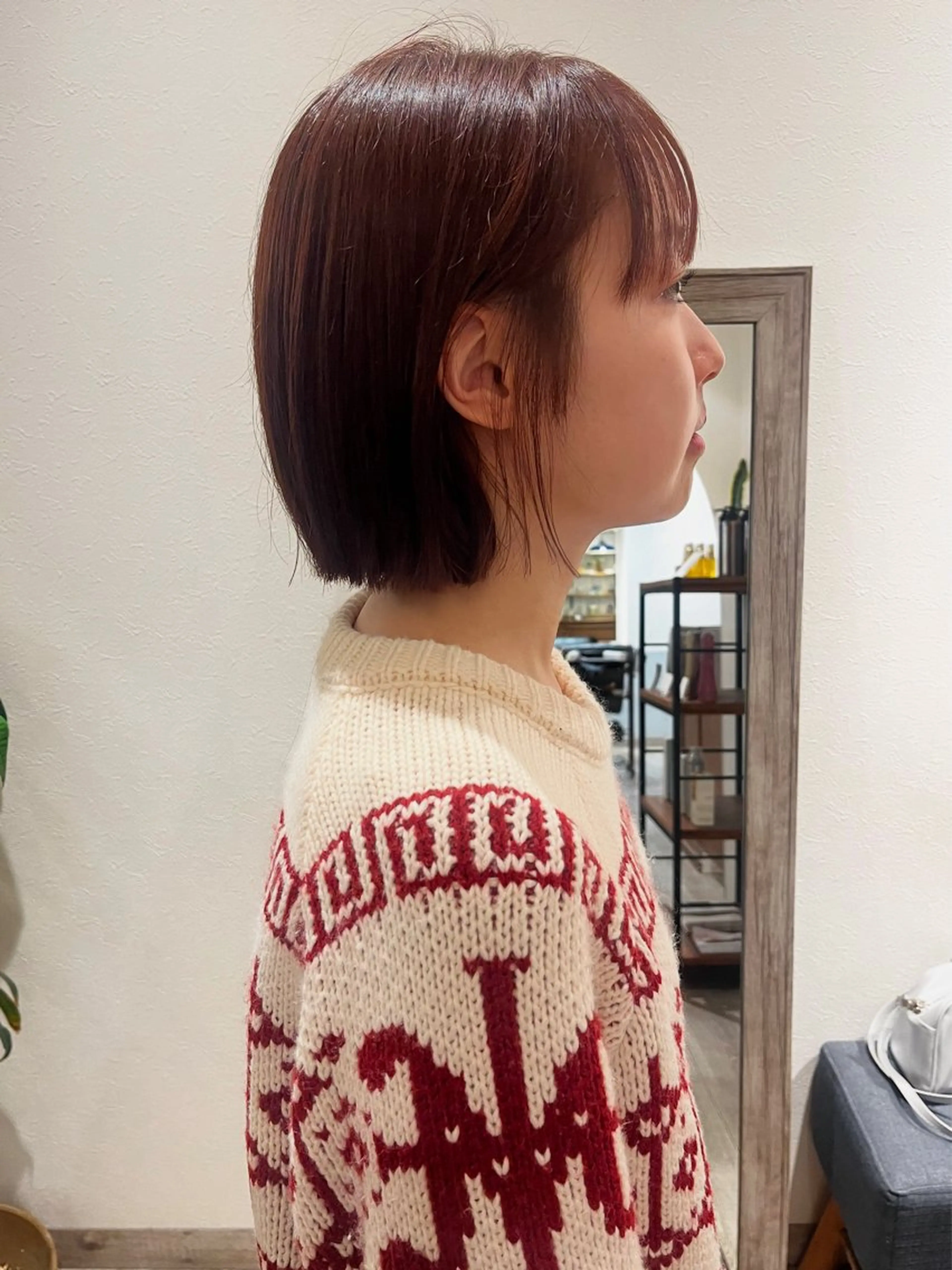 ショート ボブ カット ヘアカラー トリートメント 上品な暖色/丸みボブ Chie🪷のヘアスタイル