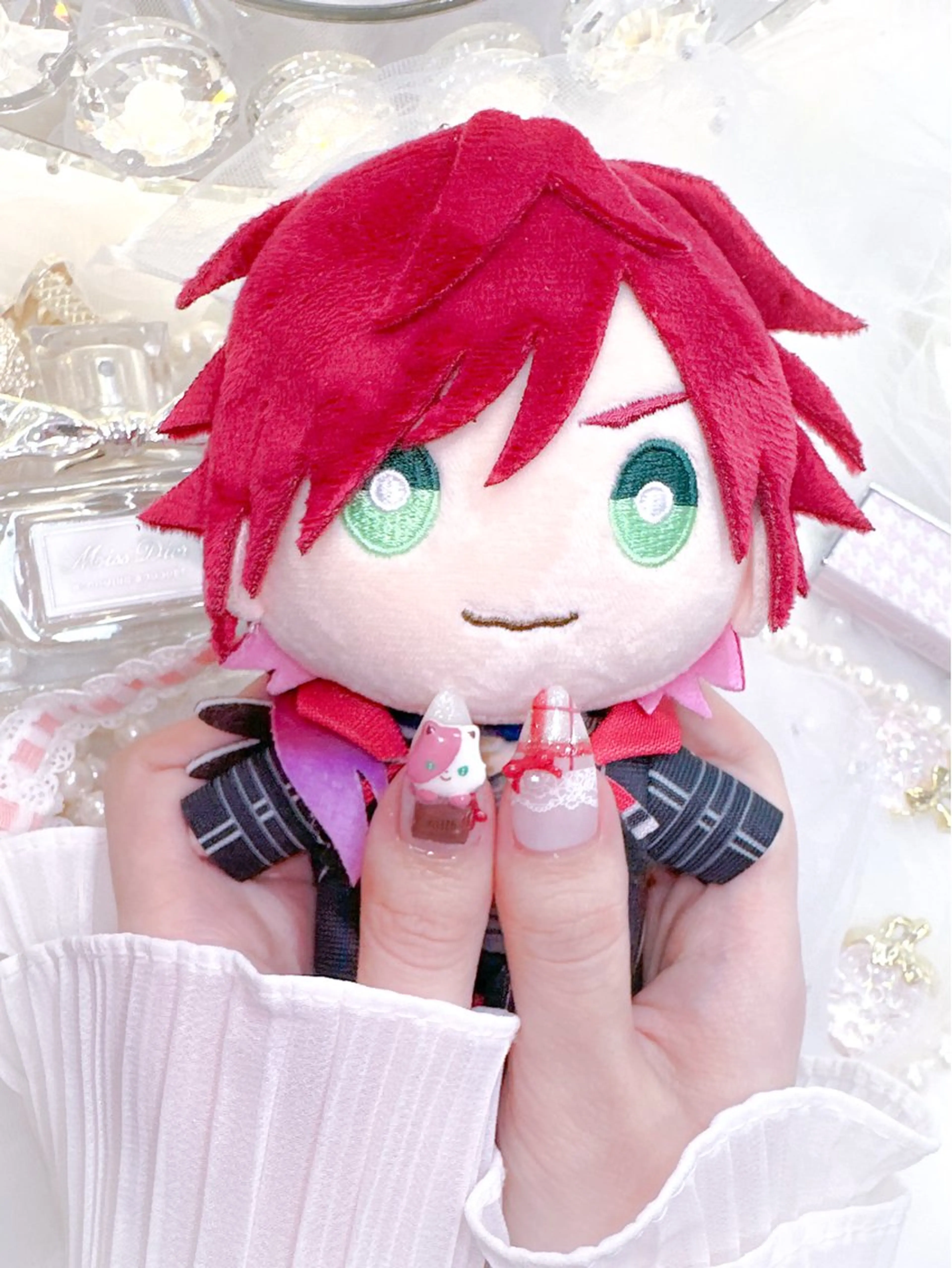 ネイル アートネイル ジェルネイル グリーン 韓国ネイル パラジェル ワンホン、かわいい系 🎀ななみのネイルデザイン