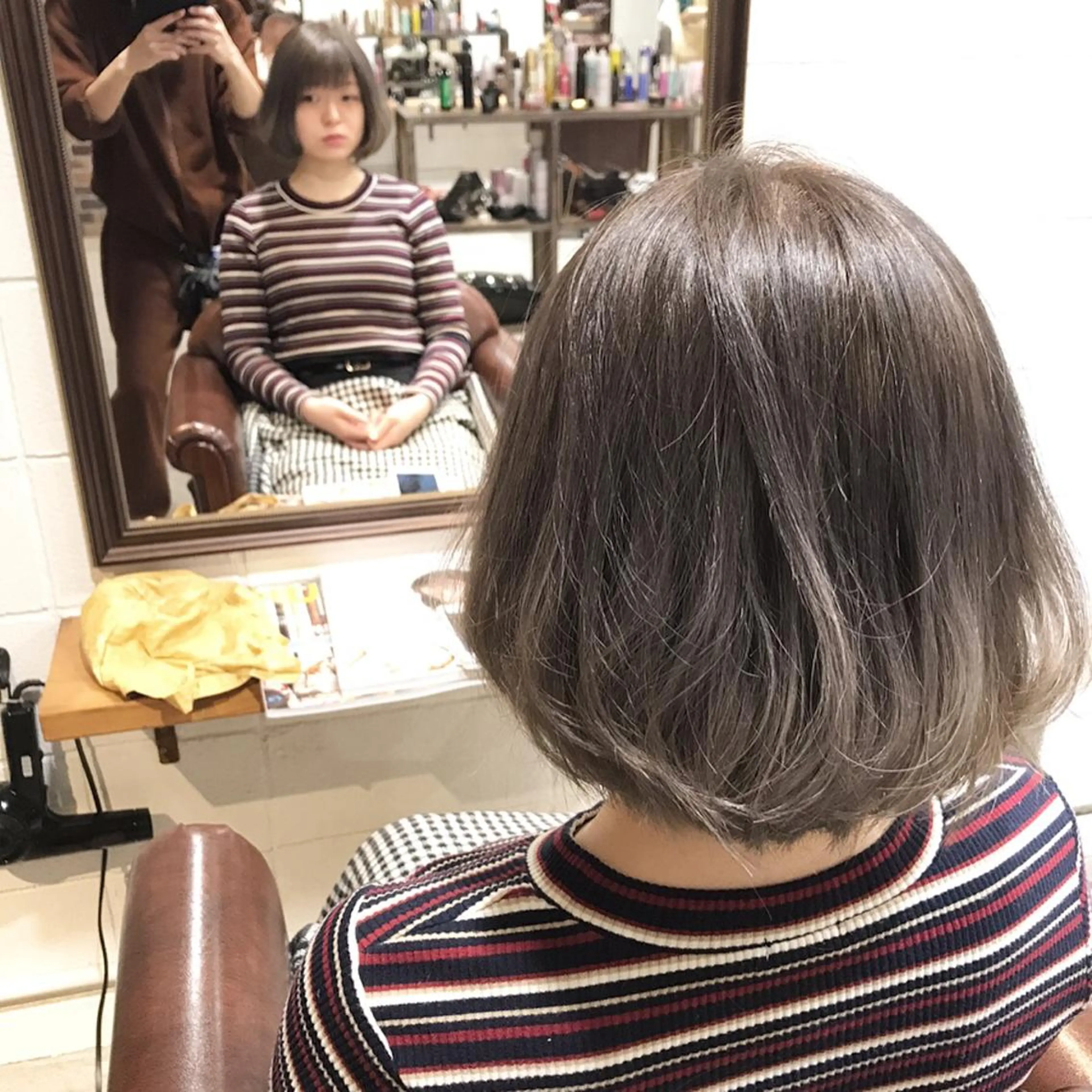 ショート カラー パーマ ヘアアレンジ メンズ キッズ グレージュ Forest. -髪質改善-のヘアスタイル