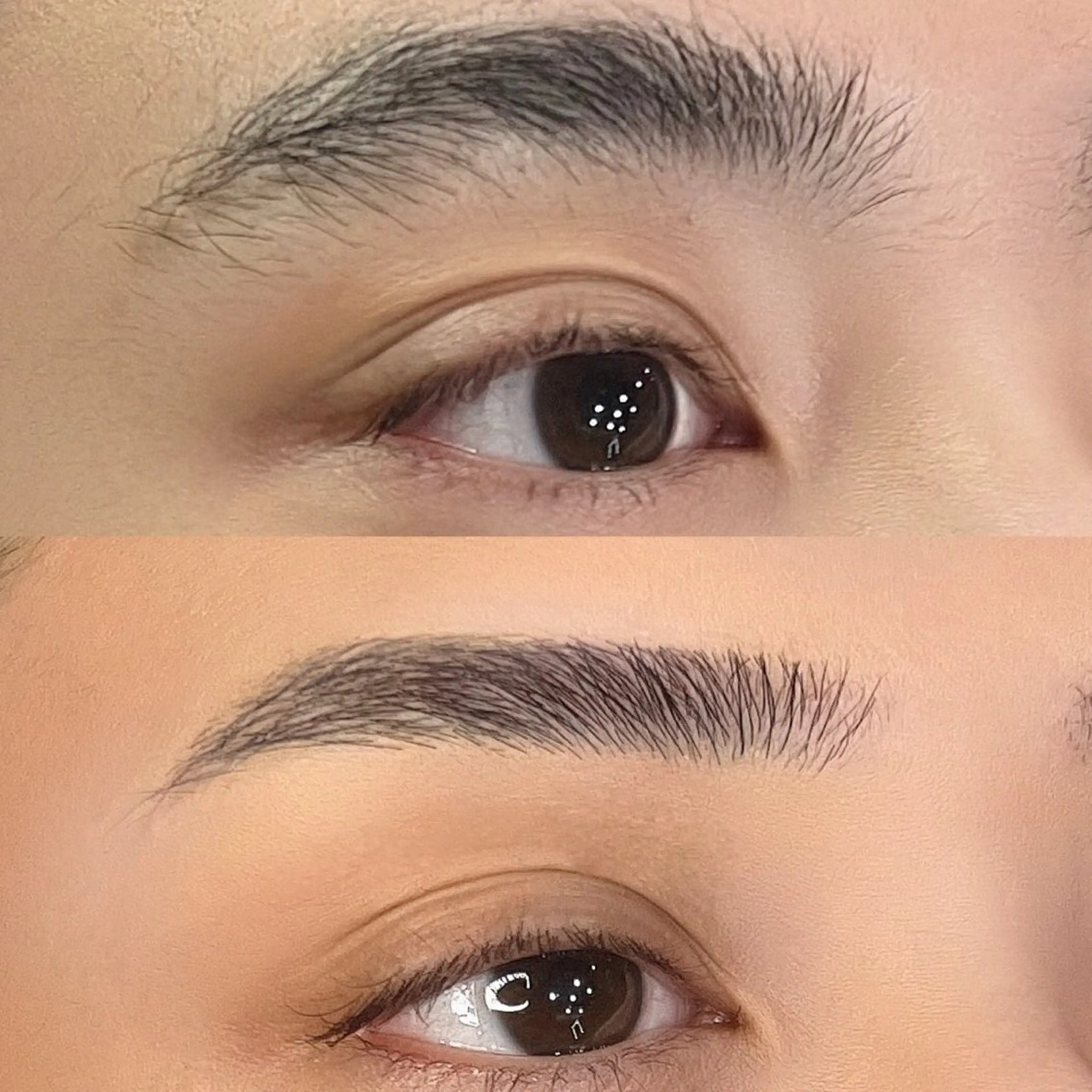 【2回目以降ご来店の方限定】 男女問わず⭐️眉毛脱毛ワックス+毛量カット+毛抜き!女性は女性スタッフ対応可能でメンズOKの写真