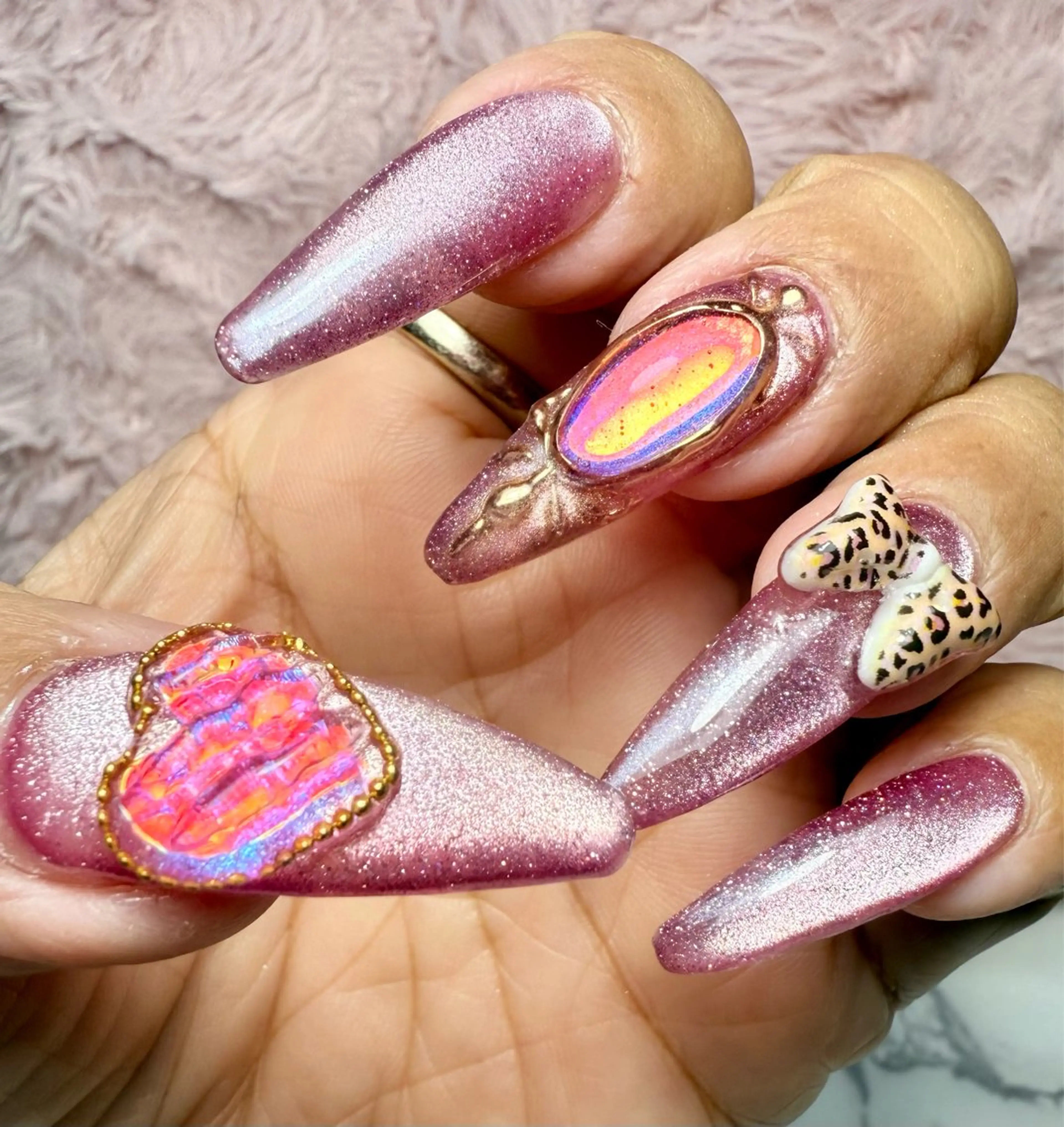 ネイル アートネイル チークネイル フラッシュネイル フラッシュマグ フレンチネイル M.N_ nailのネイルデザイン