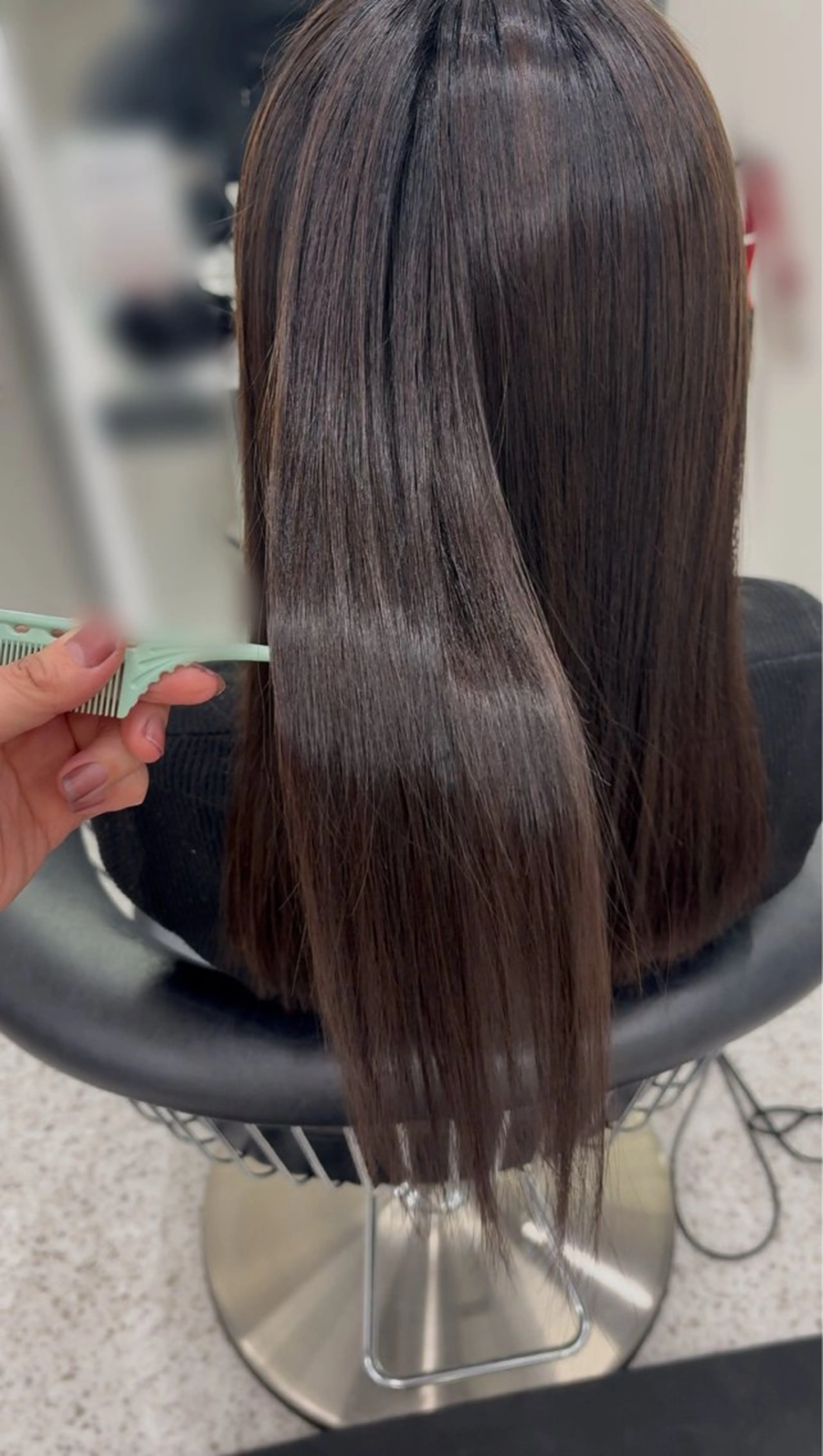 セミロング 縮毛矯正 縮毛矯正 トリートメント 中山 ちかのヘアスタイル