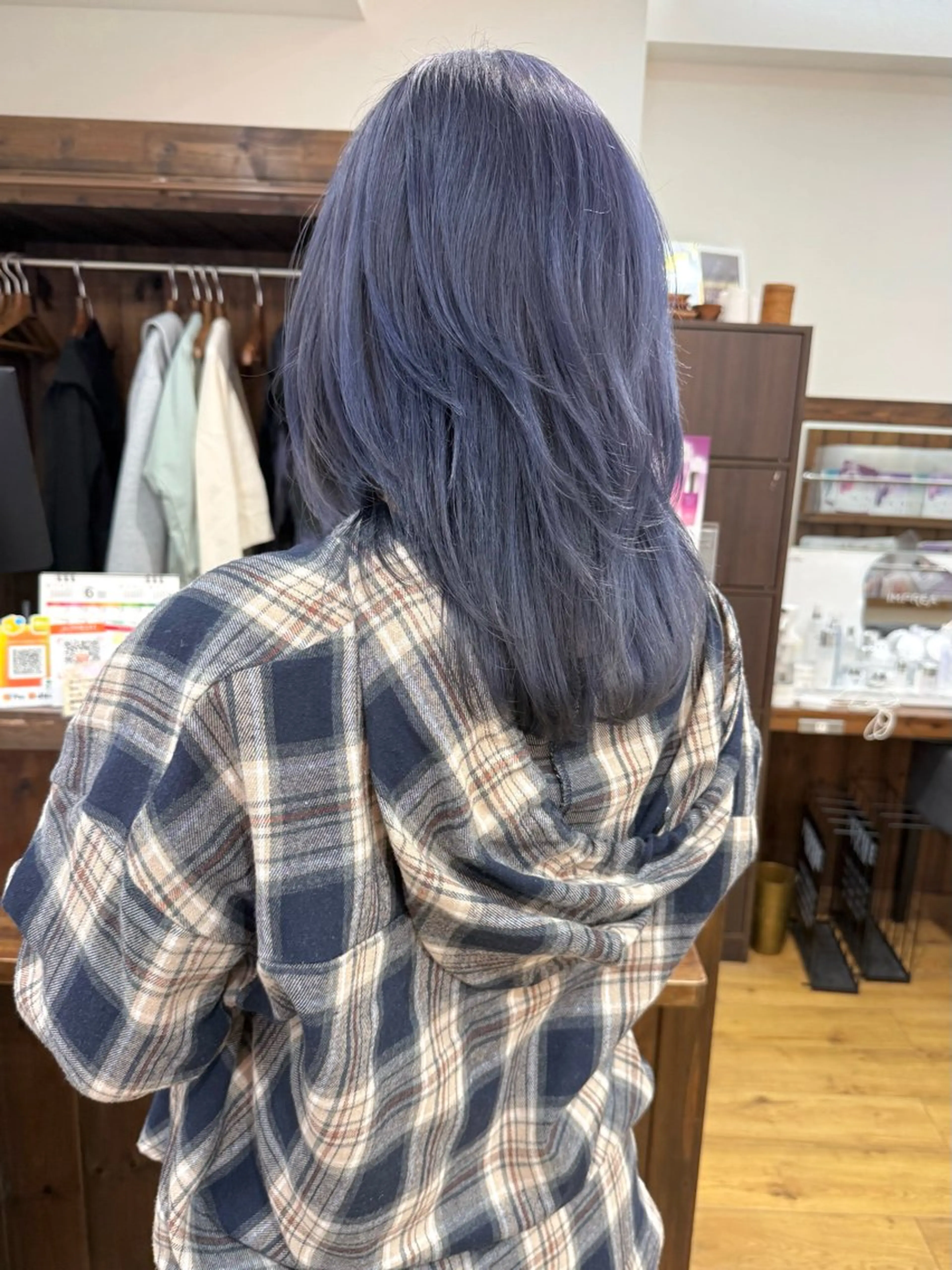 ミディアム カラー ブルーカラー ブルーラベンダー ラベンダーカラー レイヤーカット カット 💖ダブルカラー/ ヘアセット/晴香💖のヘアスタイル