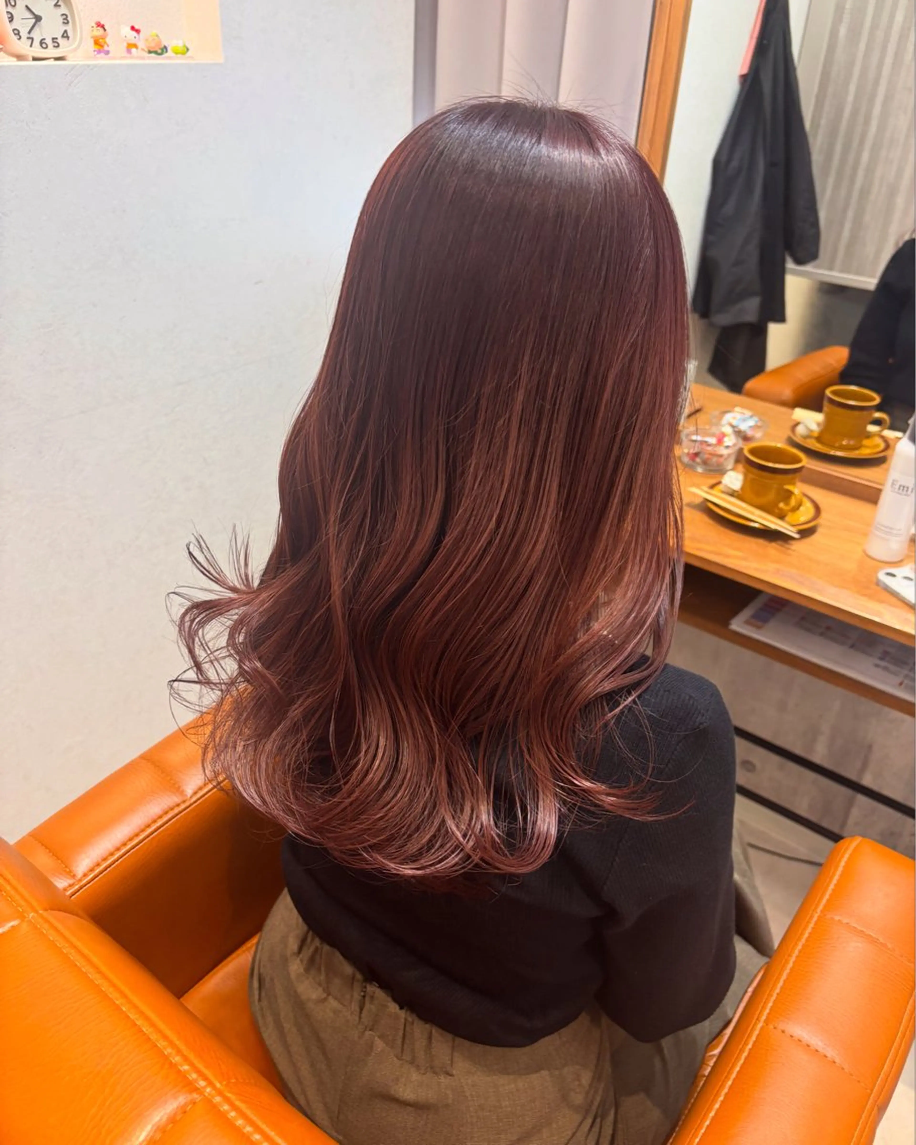 セミロング カラー 【完全個室】髪質改善 暖色カラー/山崎唯奈のヘアスタイル