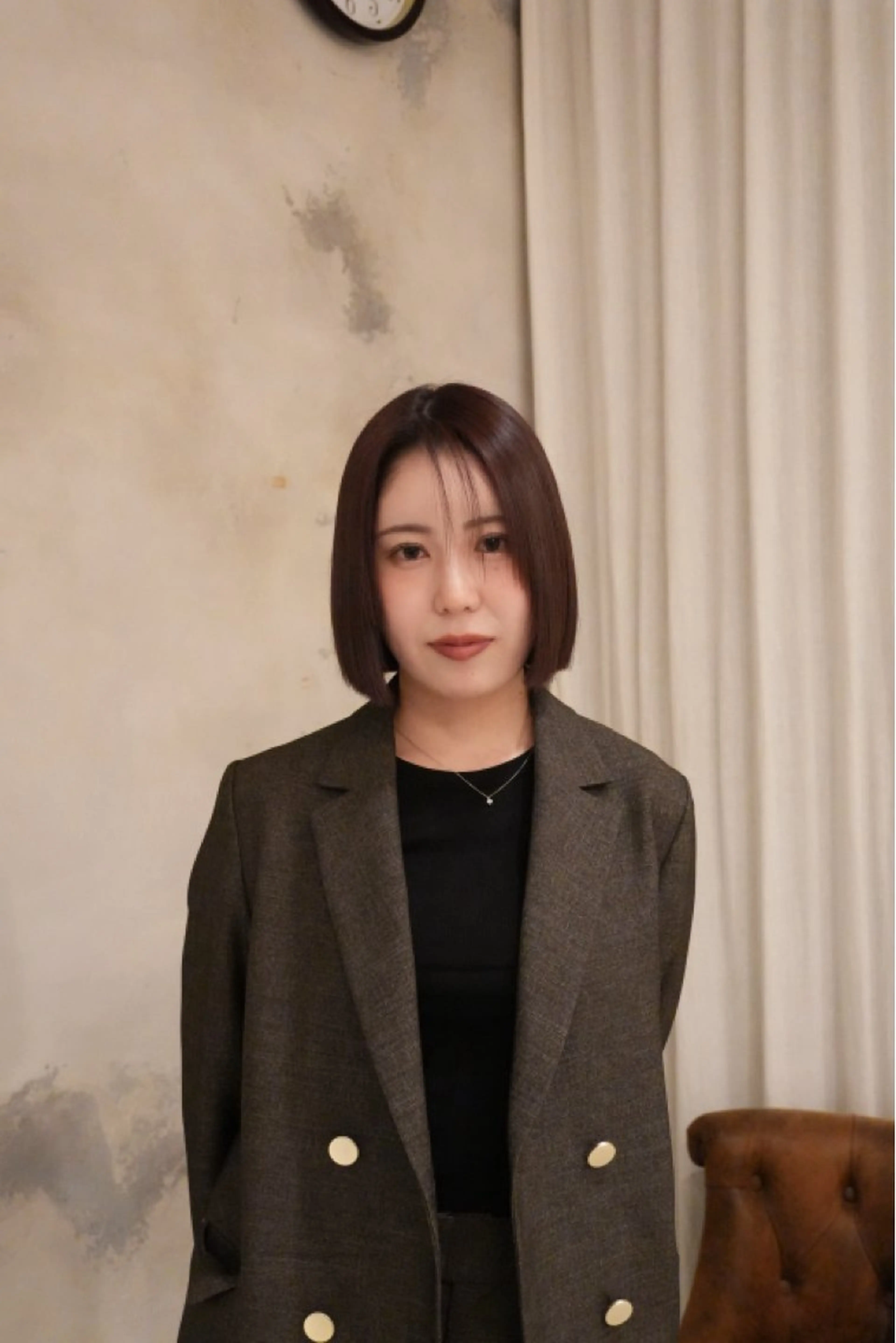 ミディアム なかやま れいかのヘアスタイル