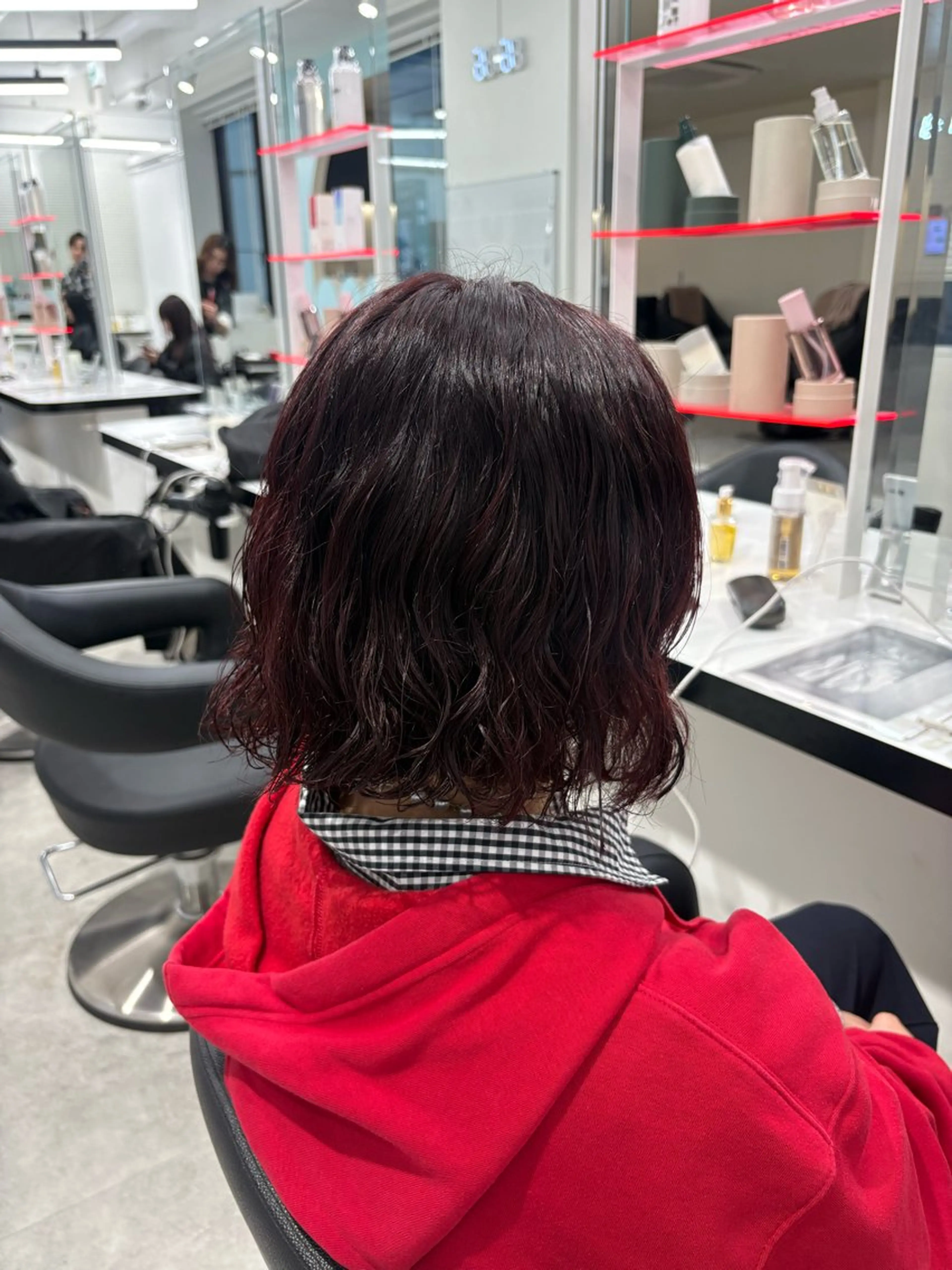 パーマ カット パーマ 韓国風艶カラー🪽 yuuna🪽🍨のヘアスタイル