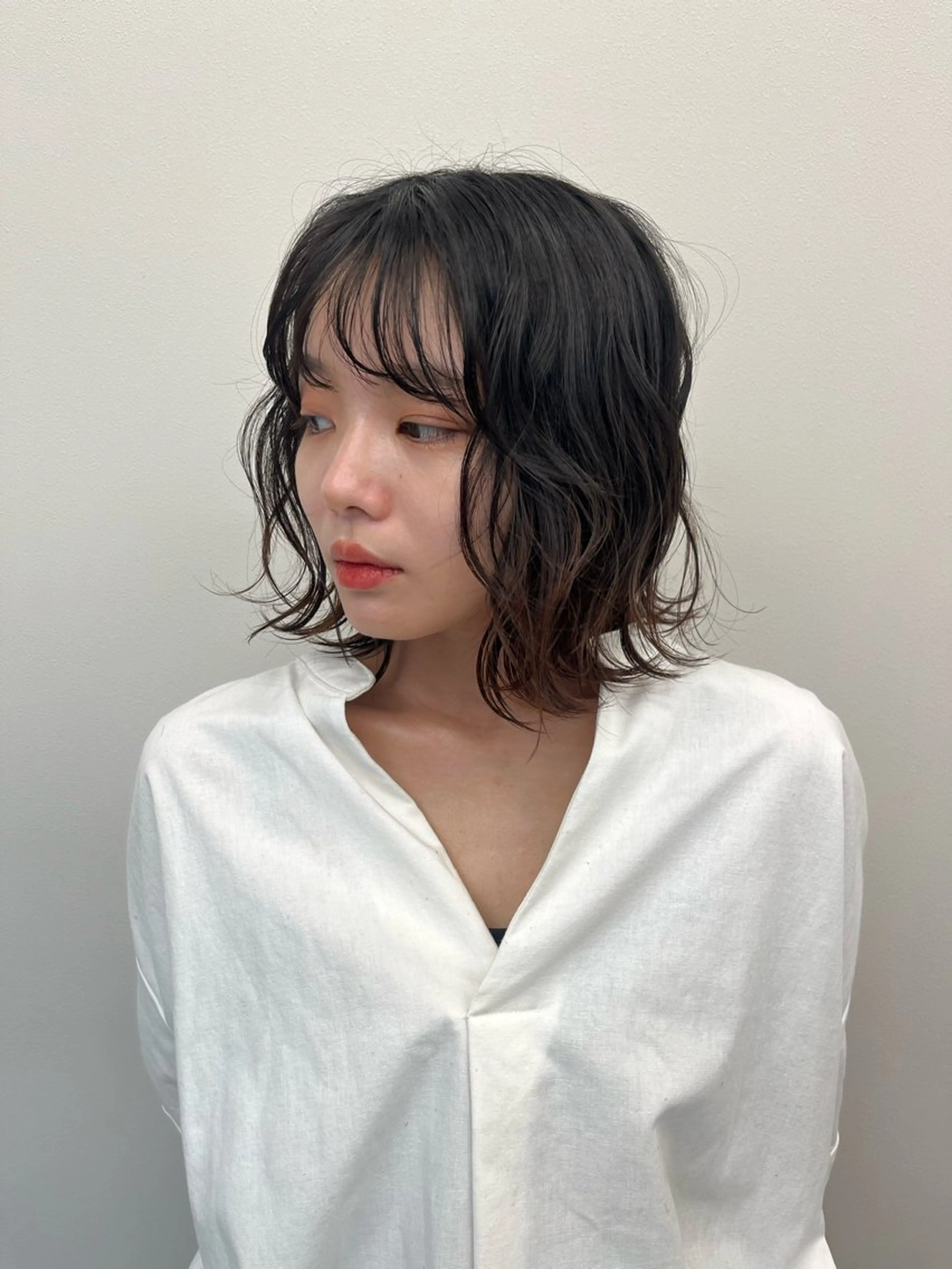 ミディアム ミディアムパーマ ボブ 大林 エリコのヘアスタイル