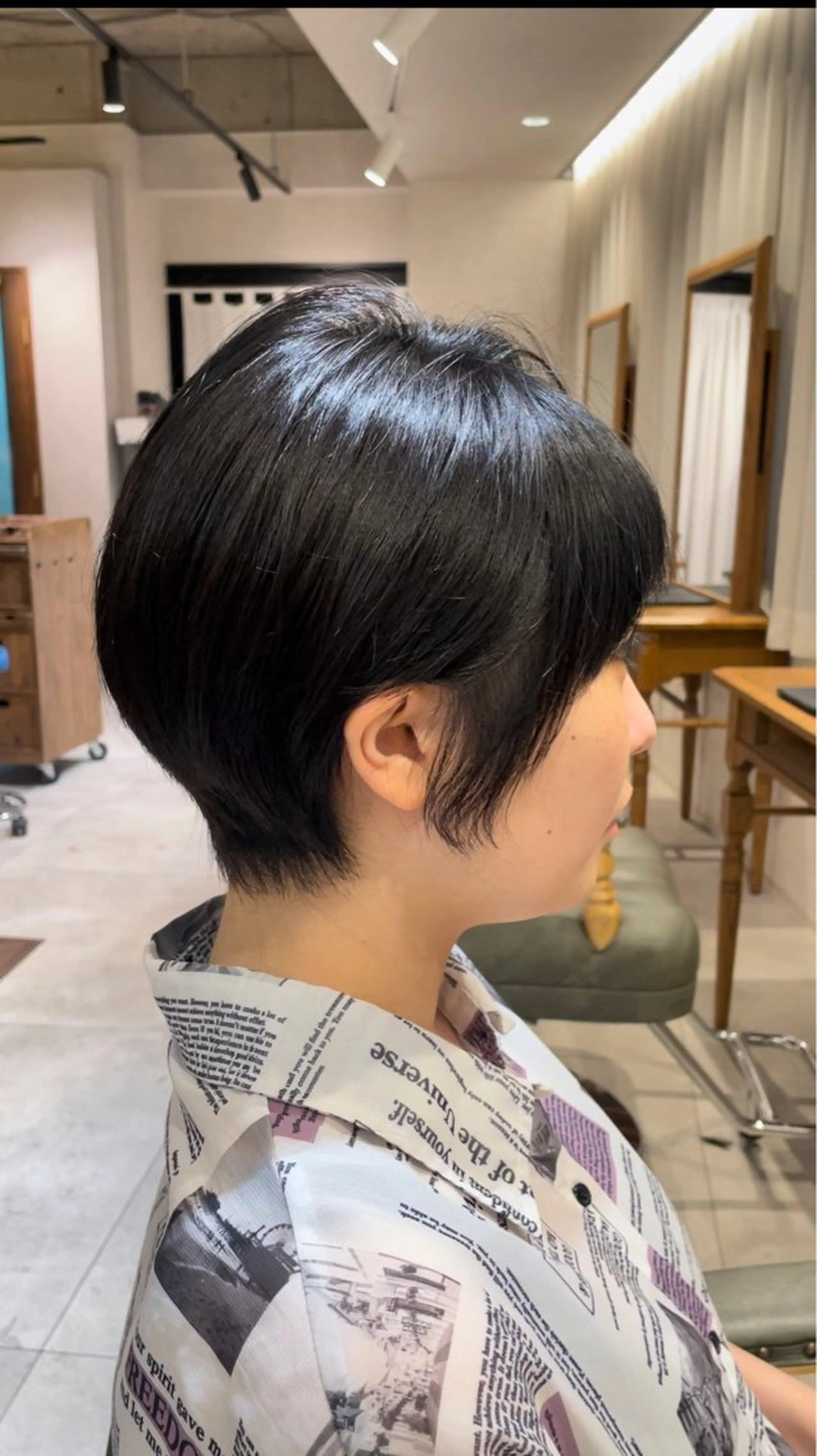 ショート カット 縮毛矯正 トリートメント 日比崚介🍀 おくれげ小顔カットのヘアスタイル