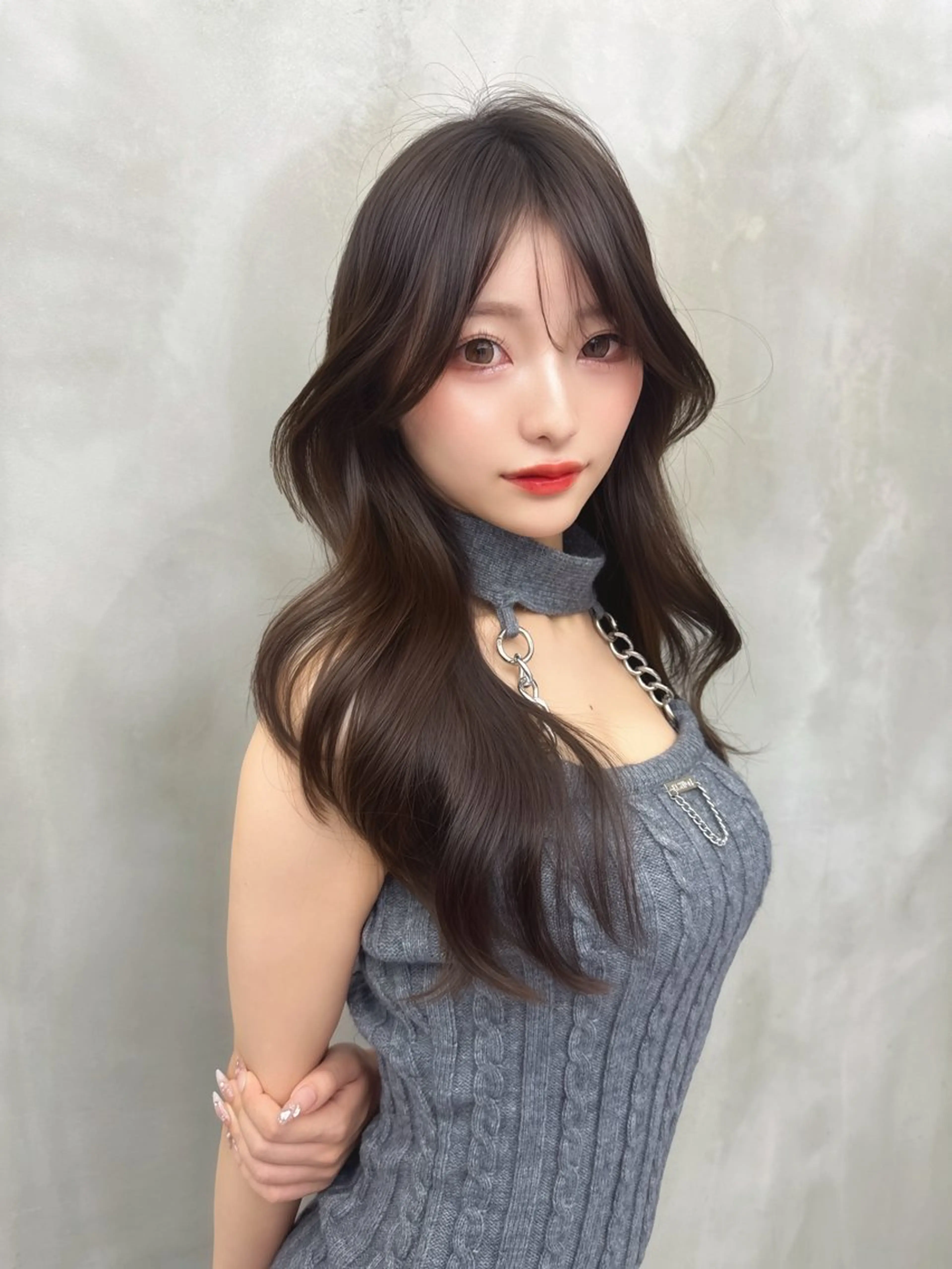 ロング カット ヘアカラー MASHU韓国ヘア/ レイヤー/透明感カラのヘアスタイル