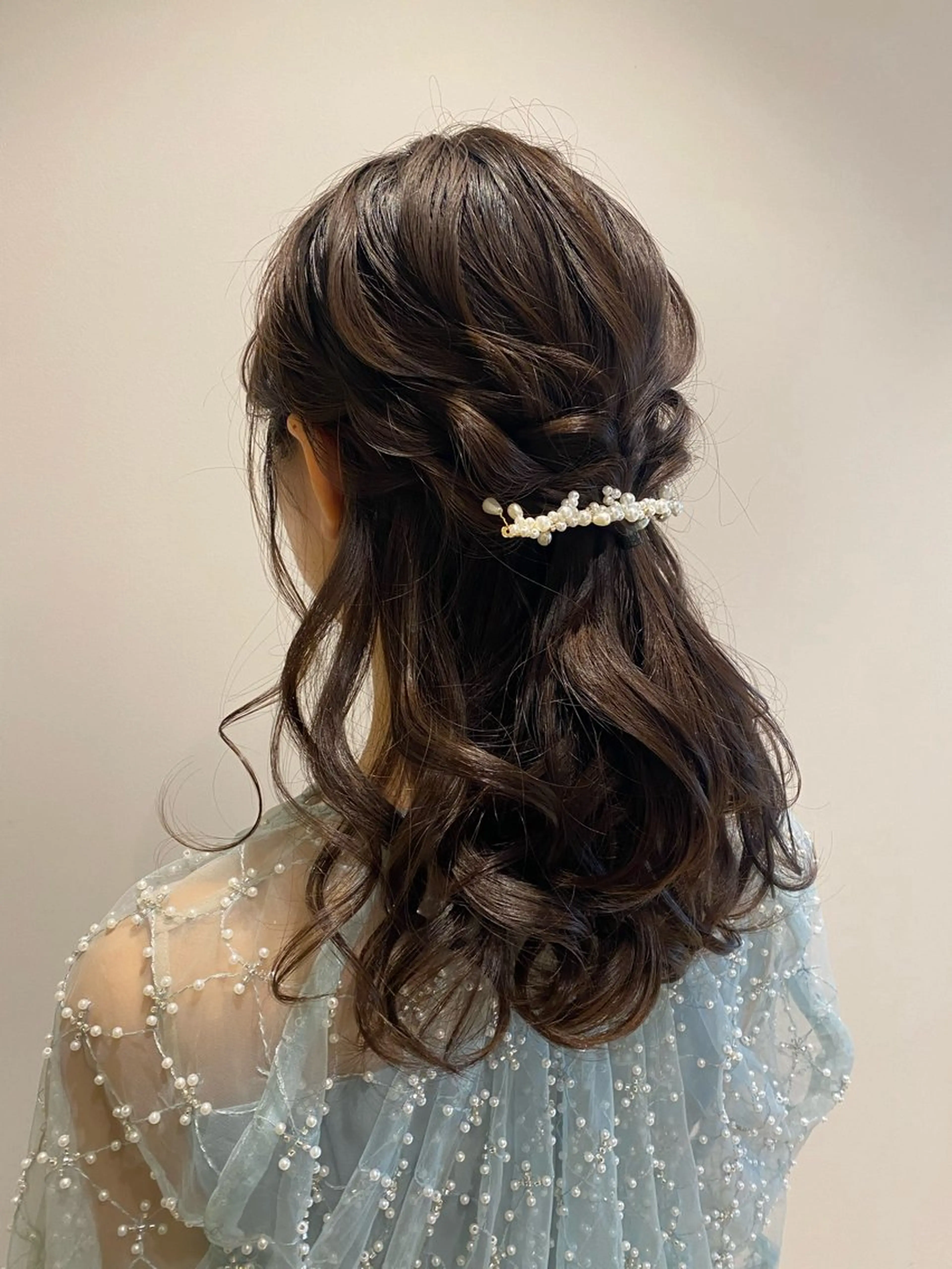 セミロング ヘアアレンジ ハーフアップ ヘアセット 艶髪🌿美髪 大塚礼乃【西荻窪】のヘアスタイル