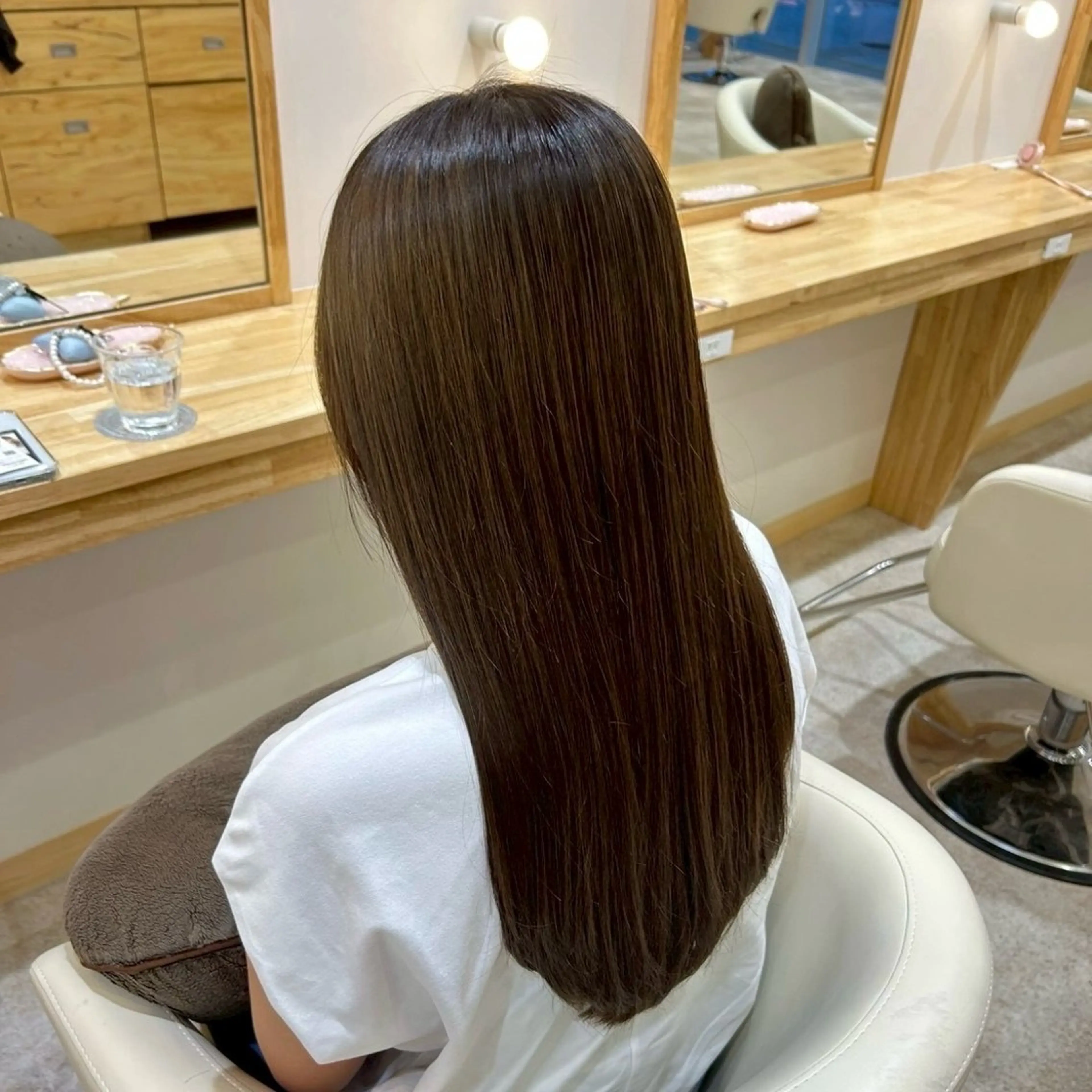 ロング カラー ヘアカラー トリートメント 清潔感ｶｯﾄ×透明感 ｶﾗｰ/ゆんな🫧のヘアスタイル