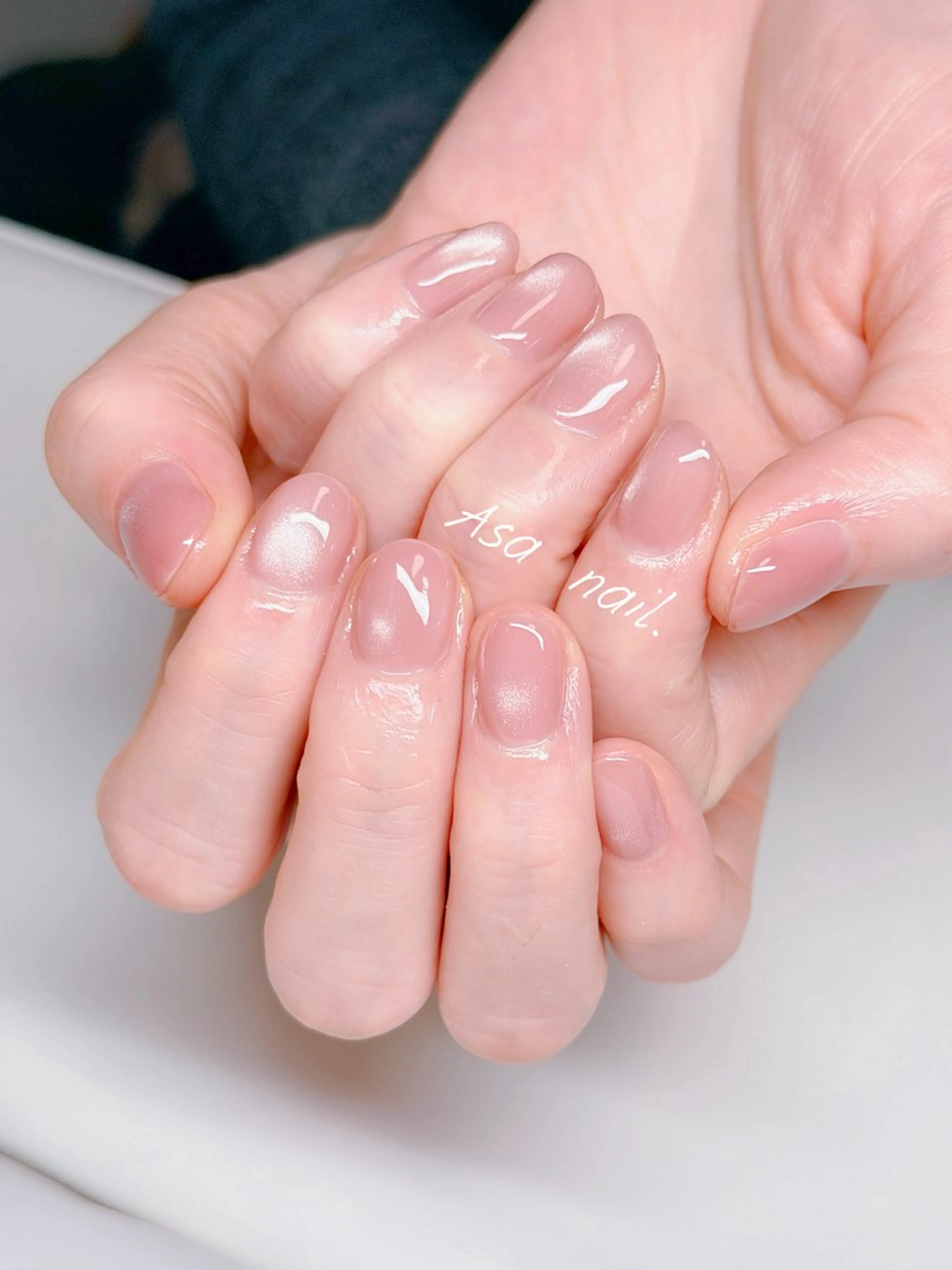 ネイル ジェルネイル マグネットネイル ピンク ハンドネイル Asa Nail 亀戸 平井のネイルデザイン