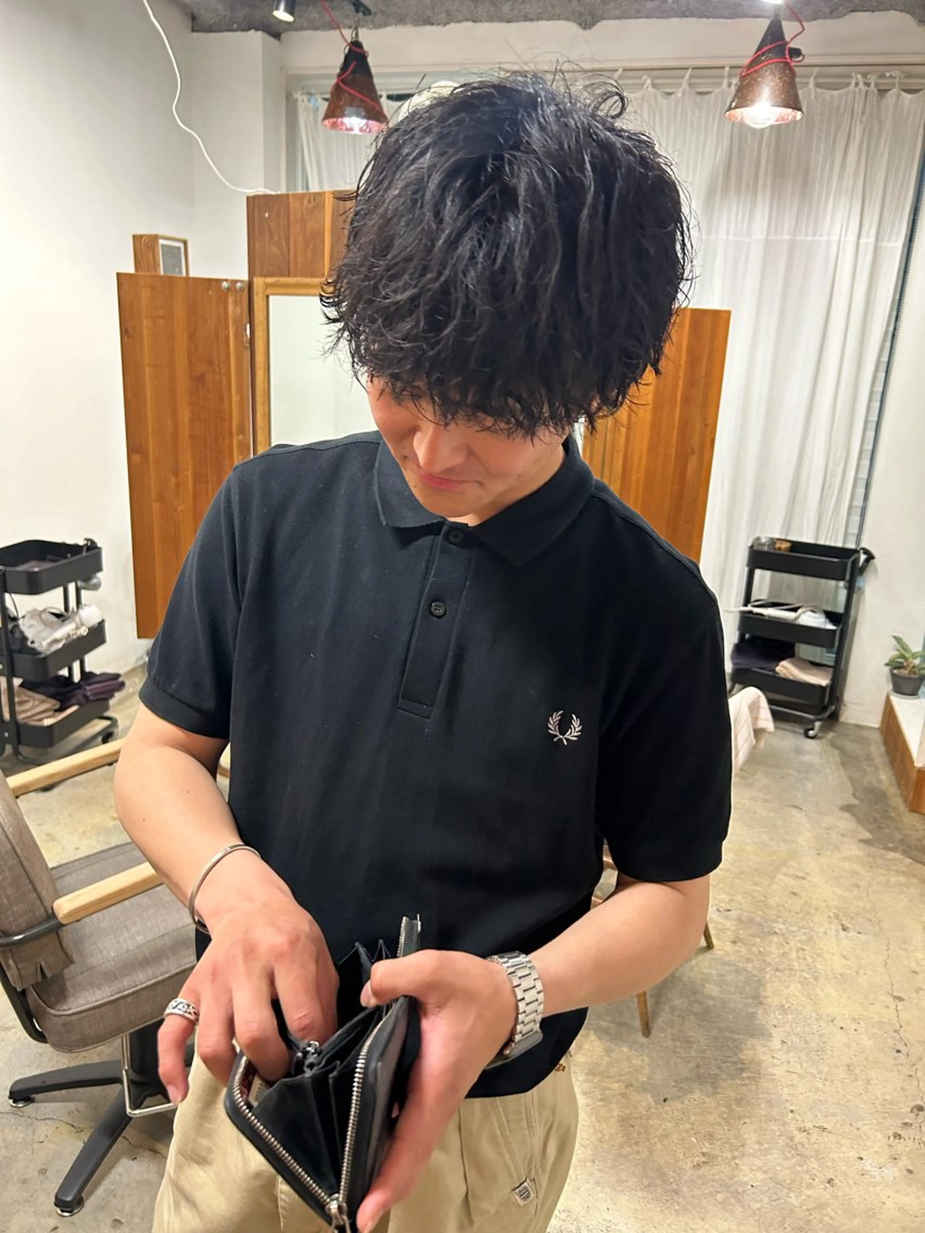 (メンズ限定)メンズカット＋パーマ＋高濃度tr シャドウパーマ　カルマパーマ　スパイラル　スペインカールの写真