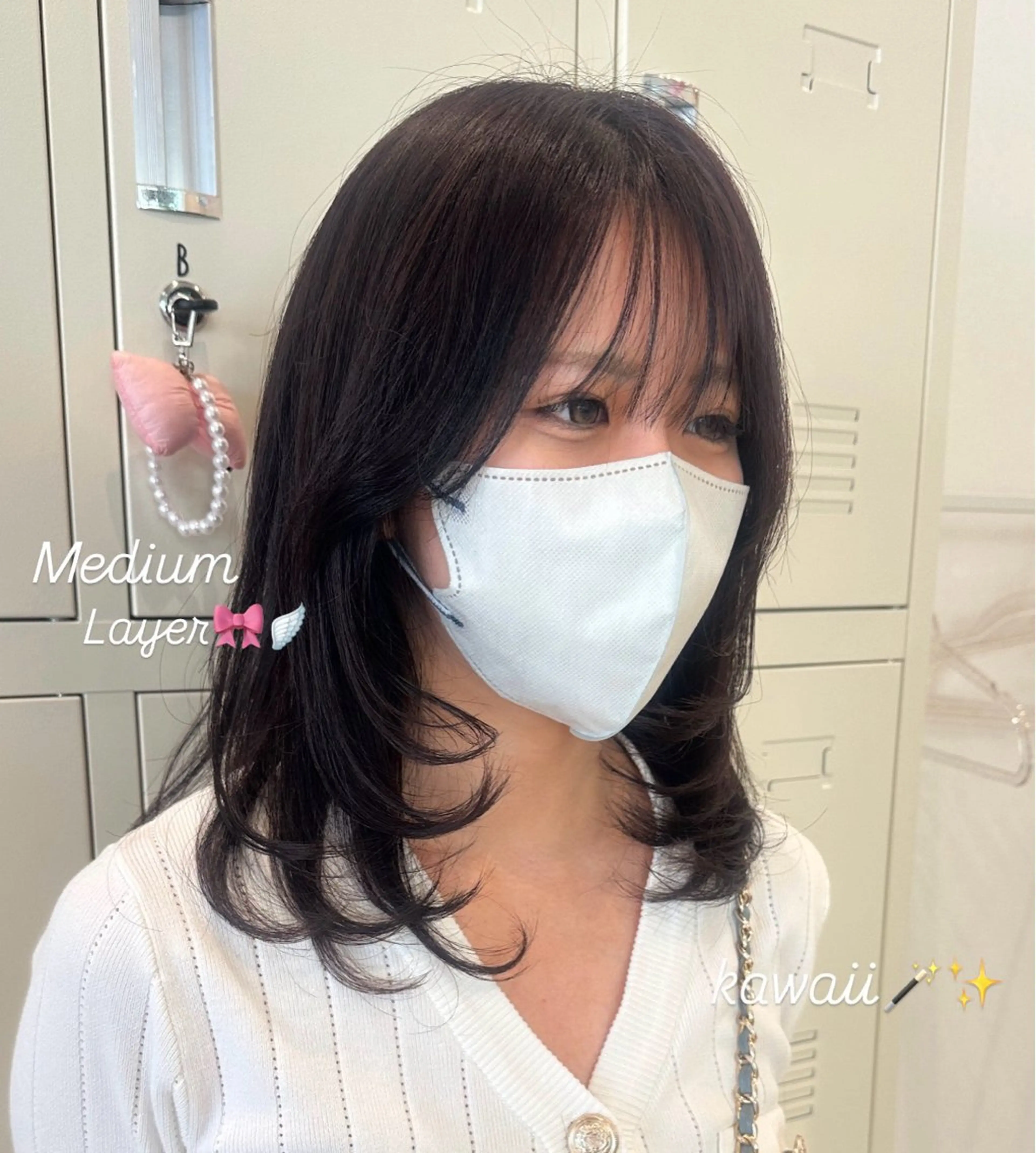 ミディアム カラー カット ヘアカラー ミルキーな暖色 🩰 girly ♡ ノアのヘアスタイル