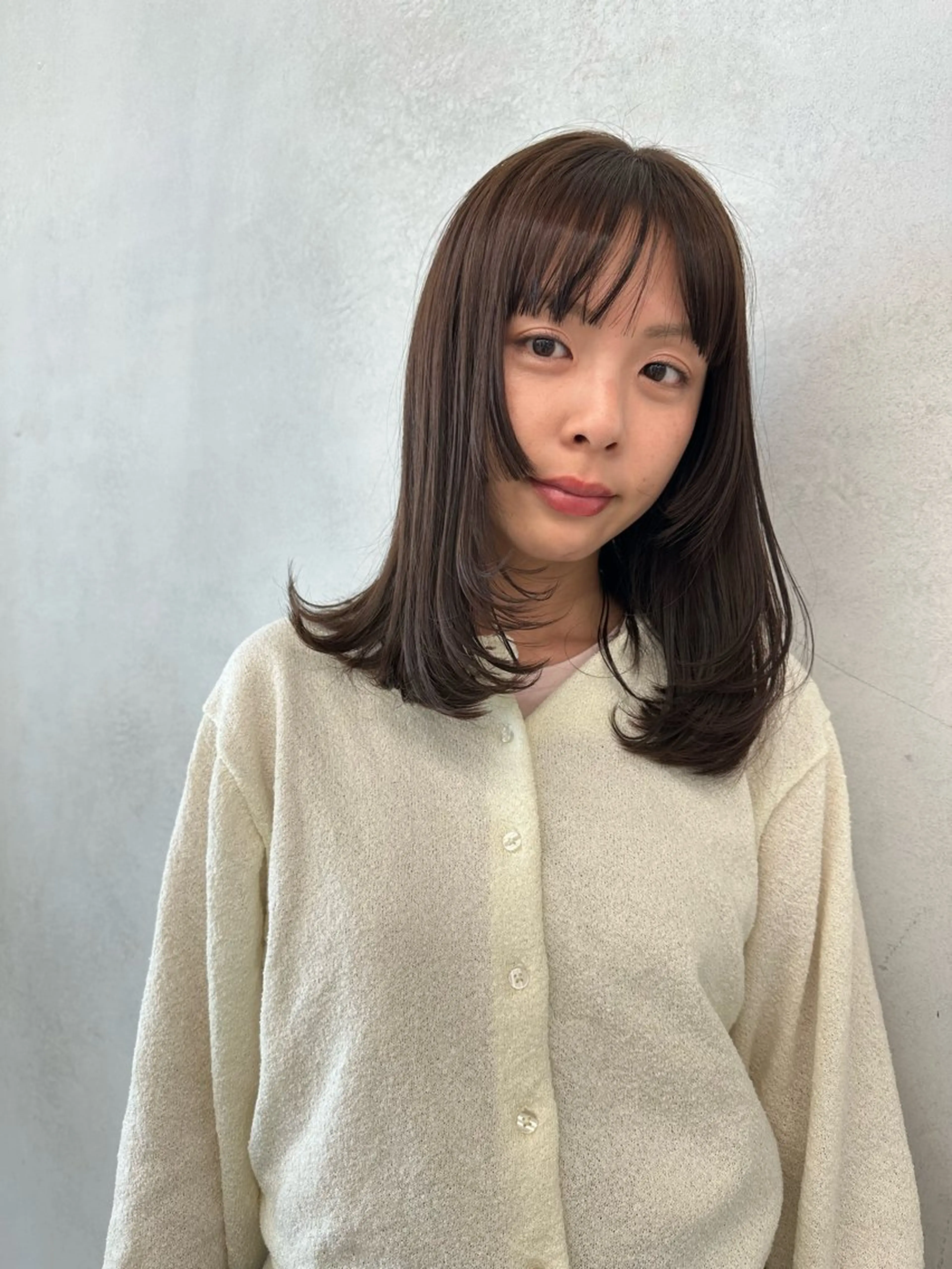セミロング カラー キッズ カット ヘアカラー トリートメント オトナヘア🌸 harukaのヘアスタイル