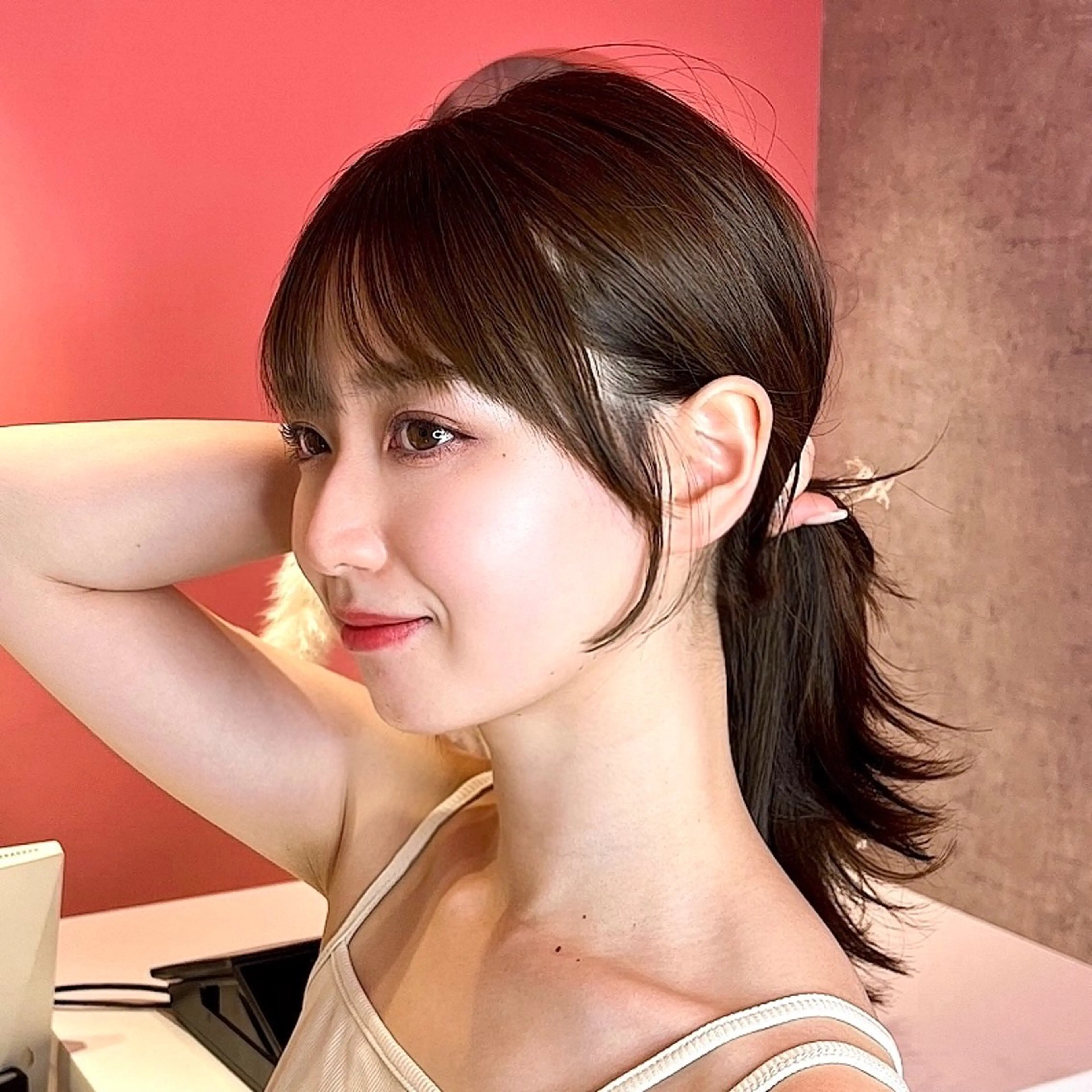 セミロング カラー カット トリートメント 山崎/ボブ縮毛矯正 レイヤー髪質改善のヘアスタイル