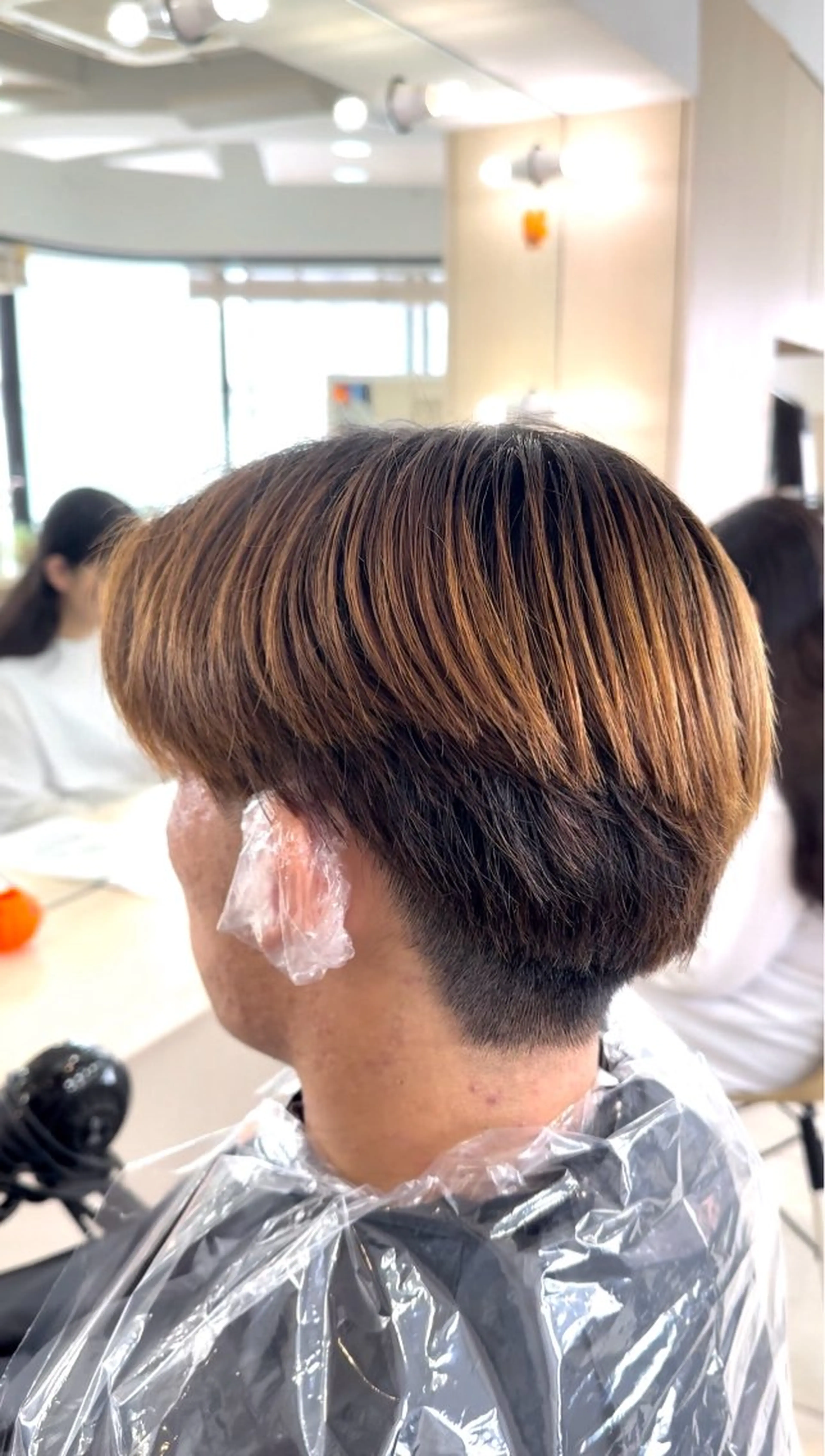 メンズ 横浜｜韓国レイヤー｜ 暖色カラー｜まなとのヘアスタイル