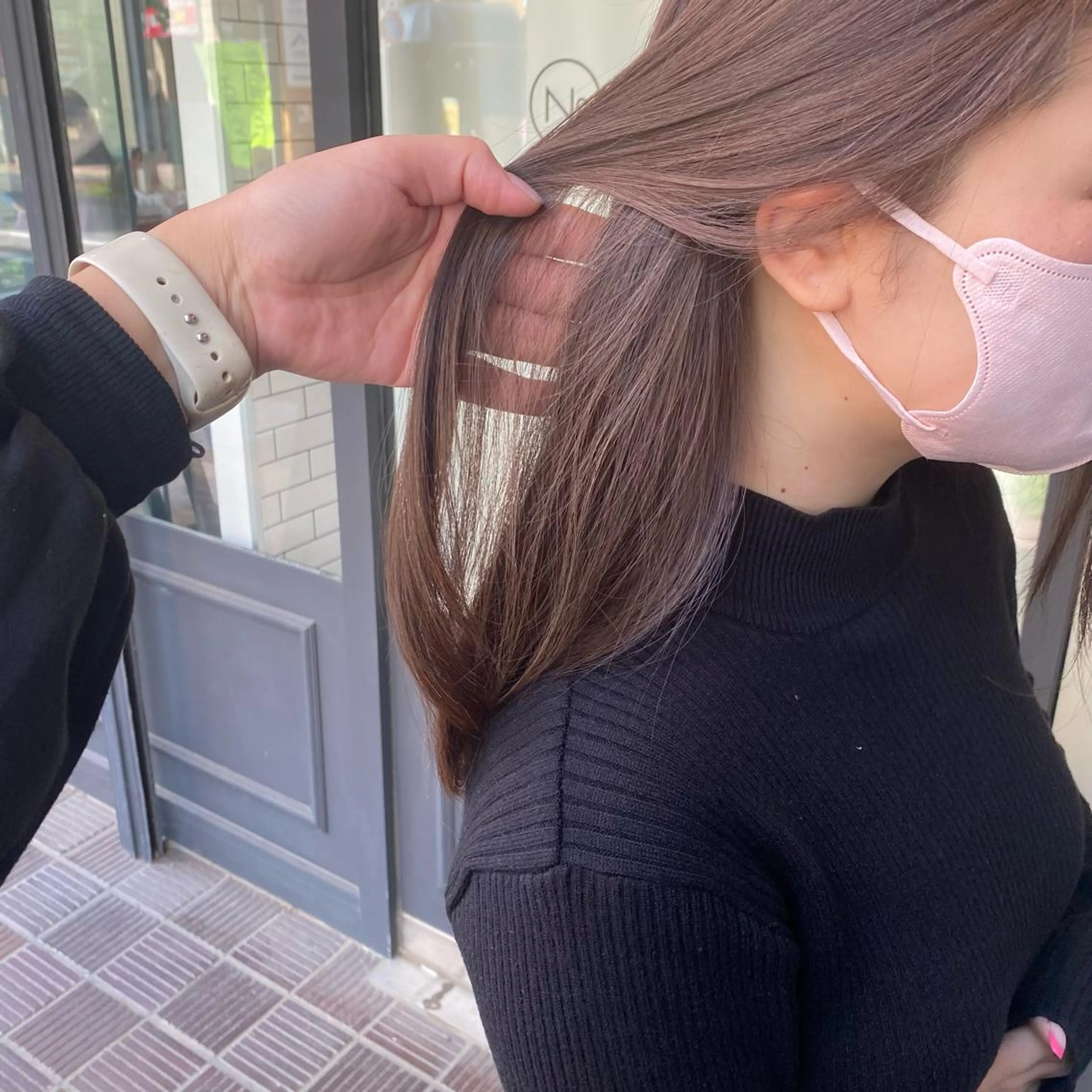 ロング カラー アディクシーカラー ブリーチ カット ヘアカラー 🫧透明感カラー 🫧 ジルバ清水南海のヘアスタイル
