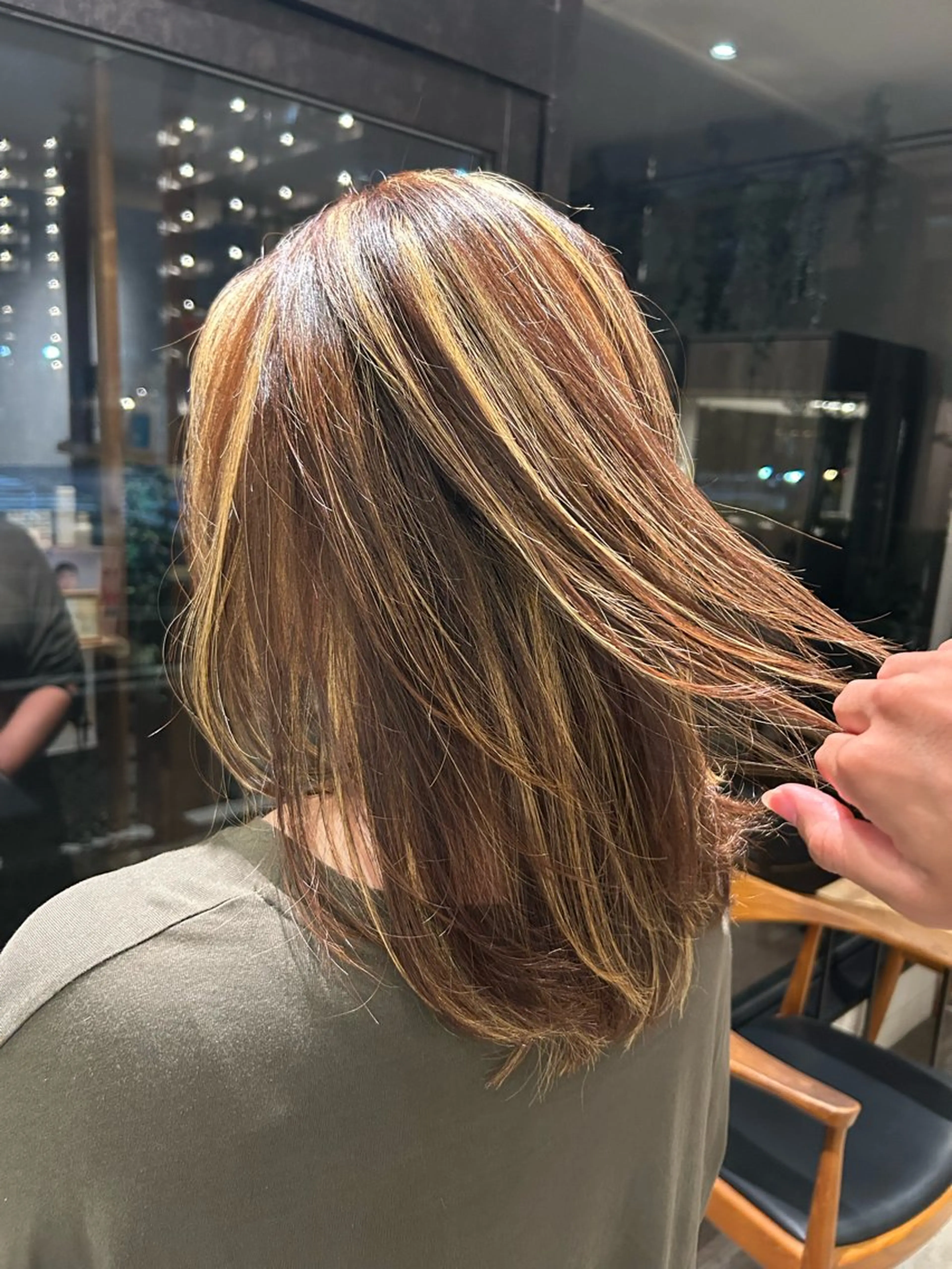 カラー ハイライトカラー 深田 幸暉のヘアスタイル