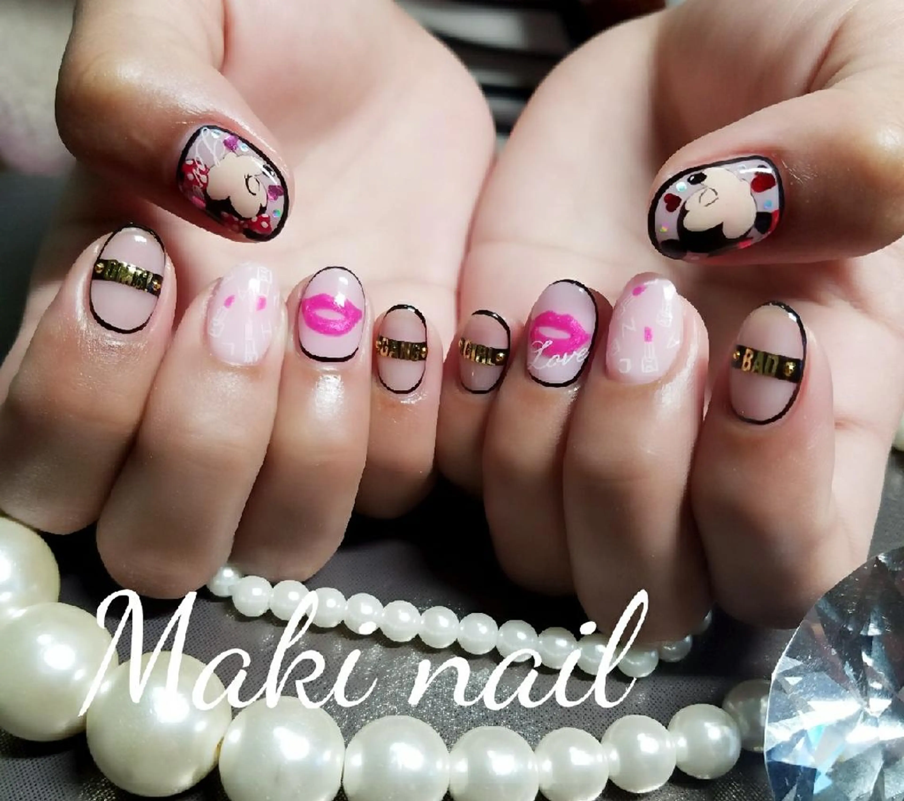 ネイル ショート アートネイル ジェルネイル   MAKI NAILのネイルデザイン