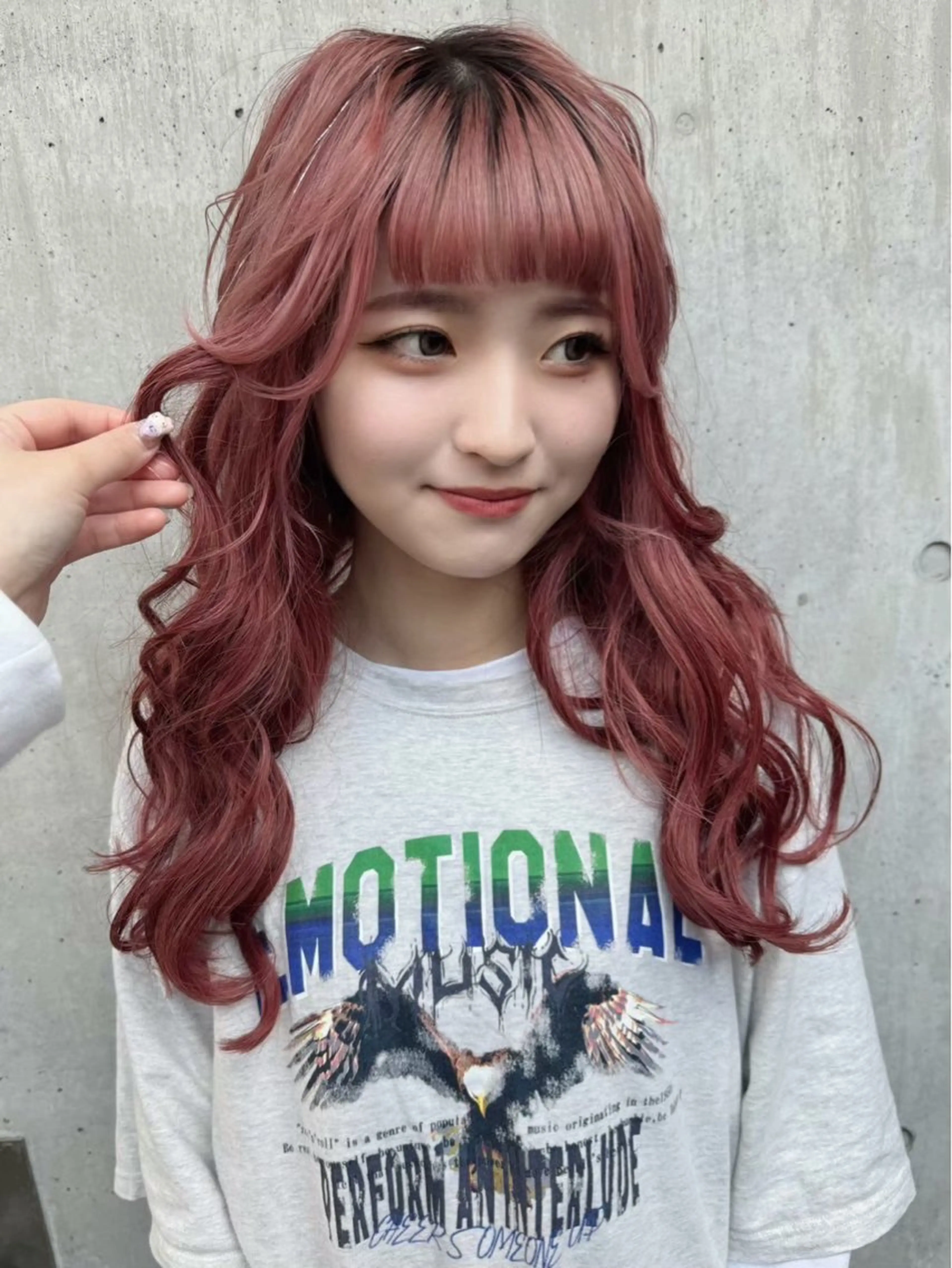 ロング カラー ヘアアレンジ ヘアセット ハッシュカット/ ミルクティー/ みうのヘアスタイル