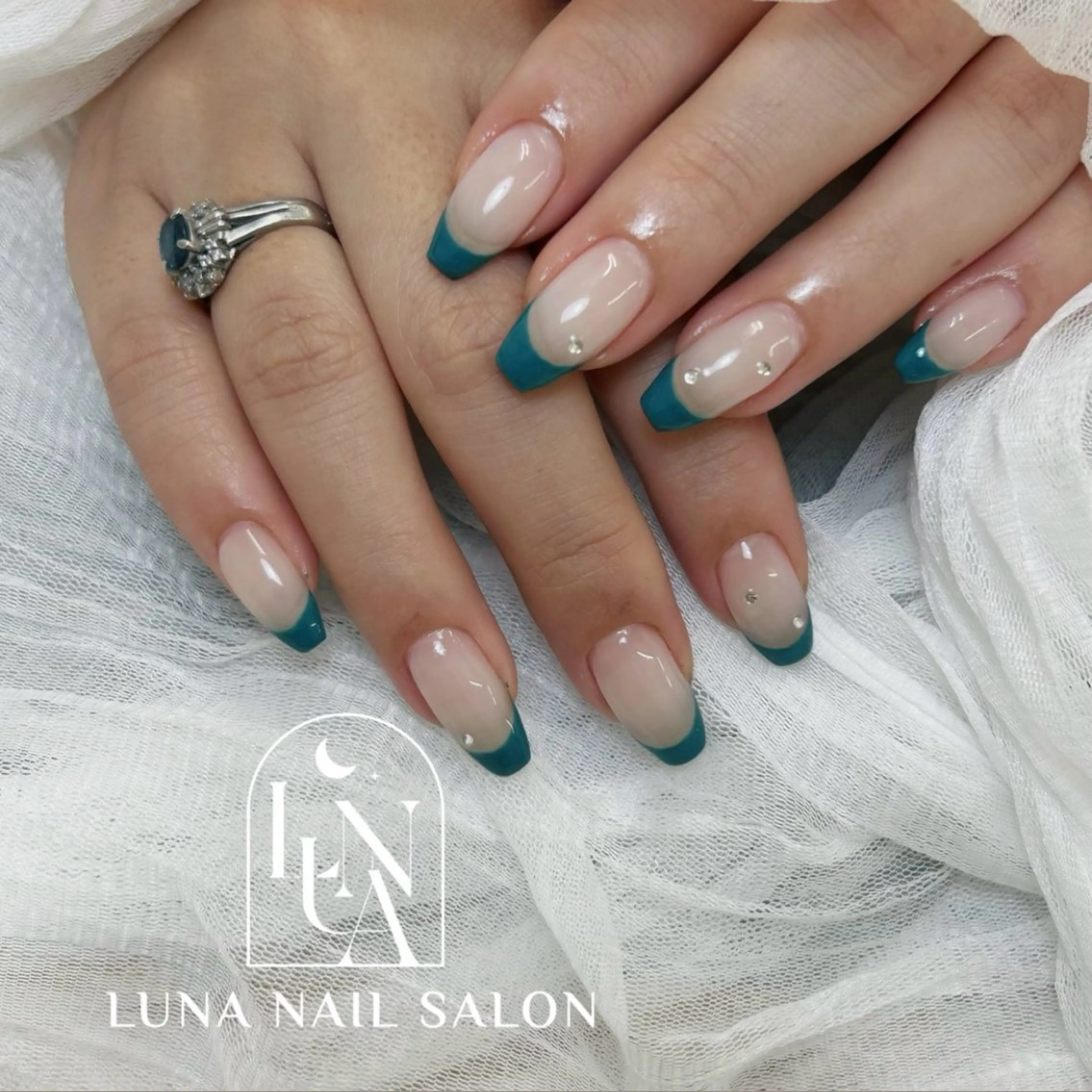 ネイル アートネイル フレンチネイル ジェルネイル ガラスフレンチ 韓国ネイル Kozeni NAIL SALONのネイルデザイン