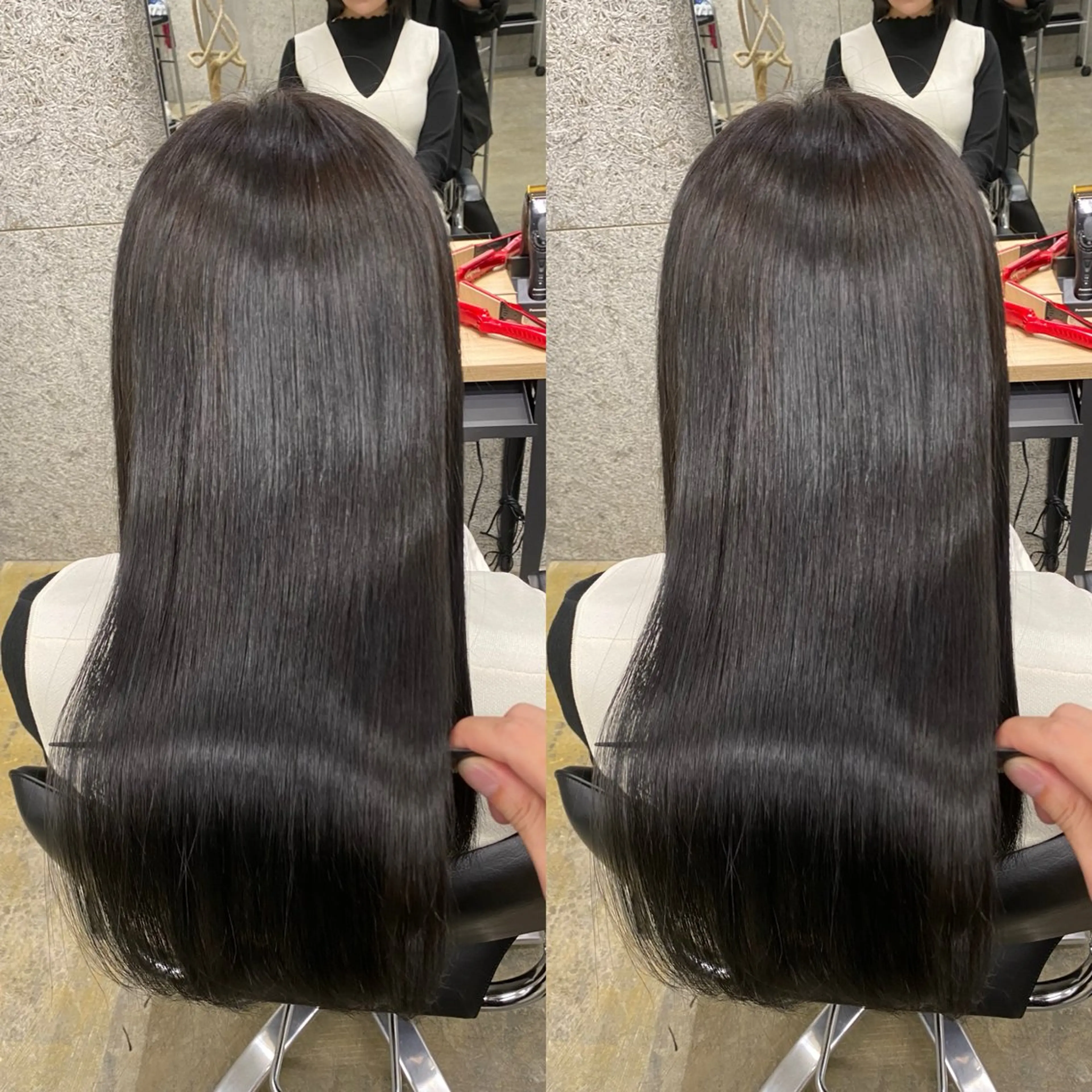 ロング カット ヘアカラー 縮毛矯正 トリートメント 髪質改善/浅沼 亮のヘアスタイル