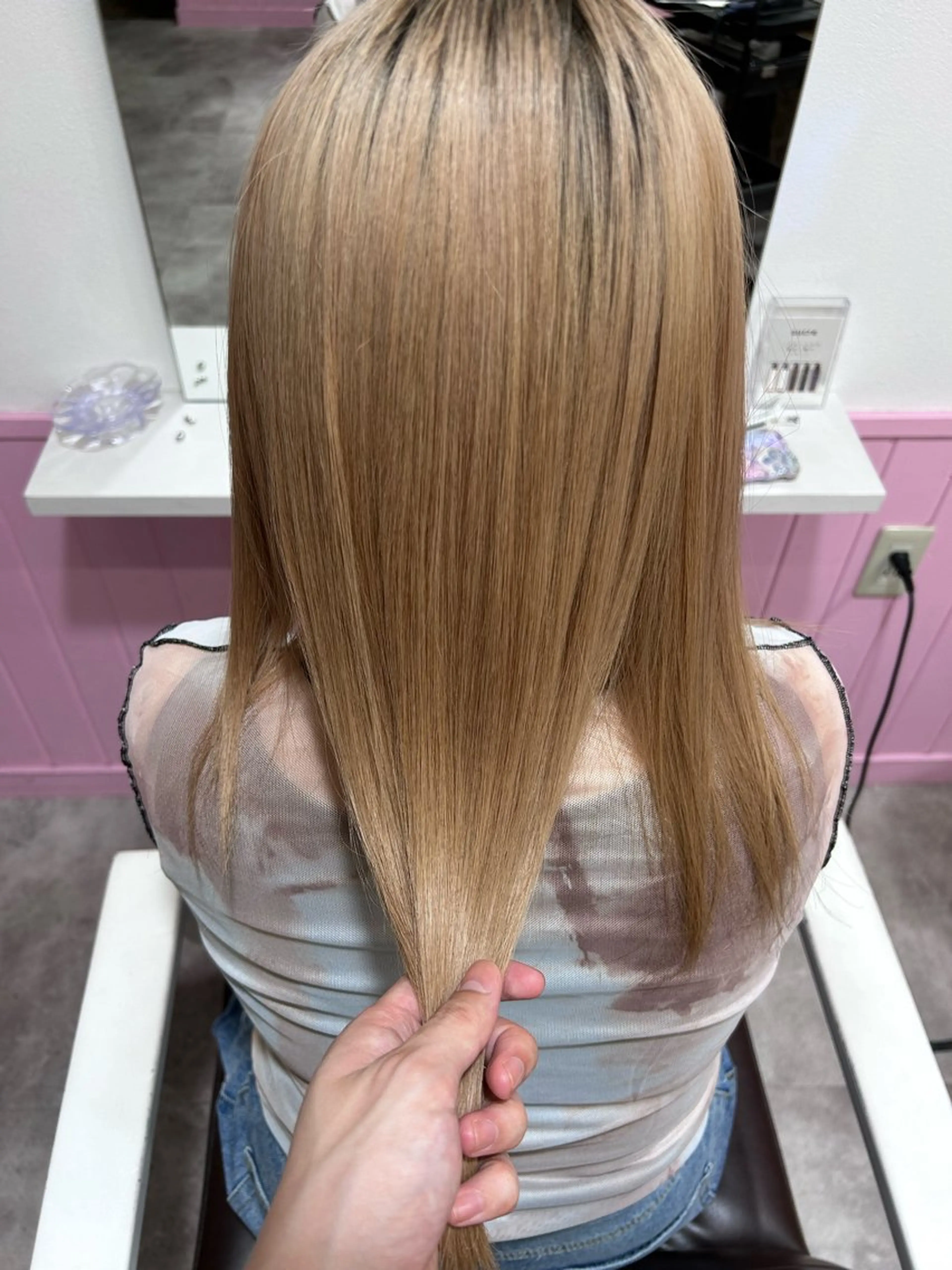 ミディアム 縮毛矯正 トリートメント ワンホンヘア/ 透明感カラー/ゆうとのヘアスタイル