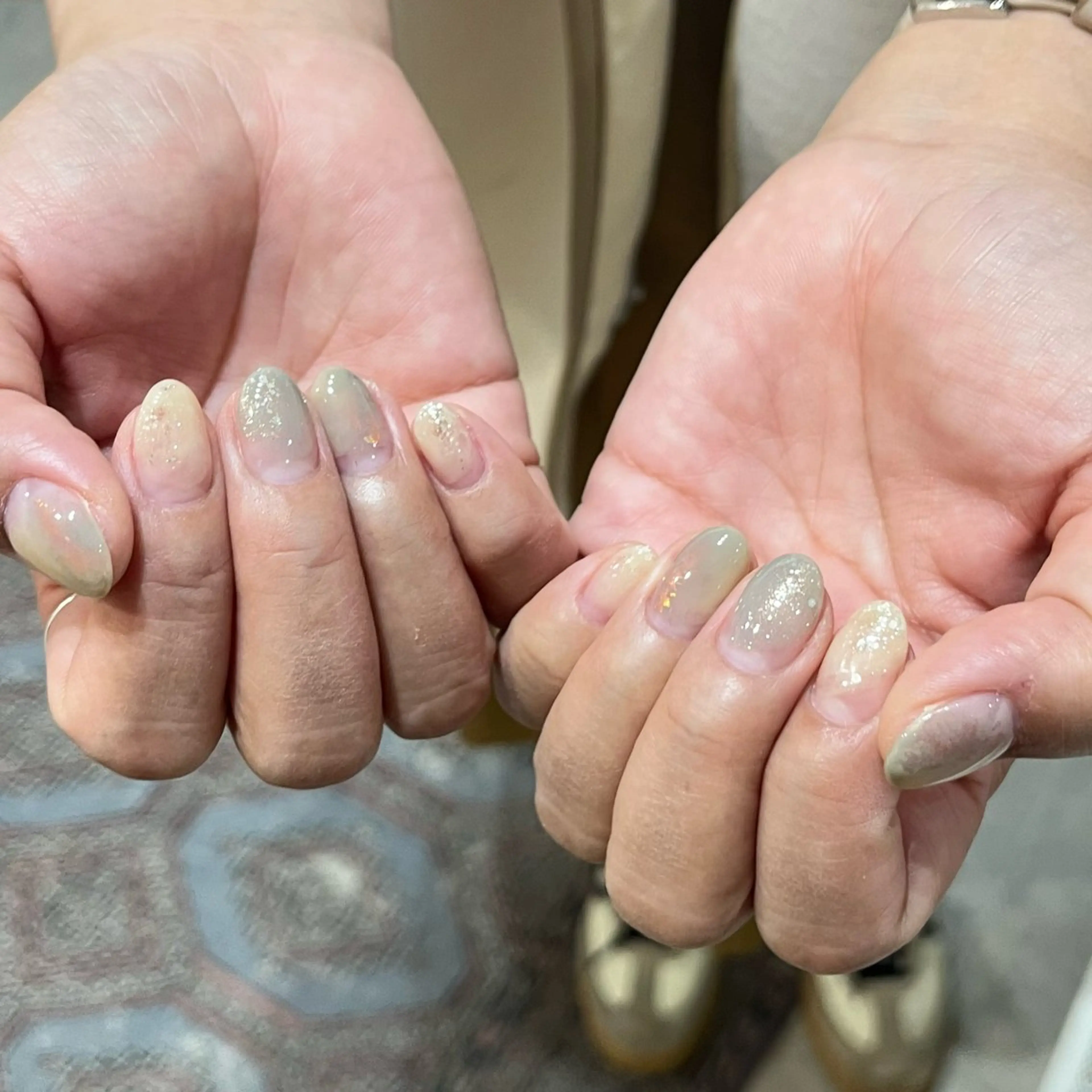ネイル ハンドネイル 0203ムニムサン 💙Harukaのネイルデザイン