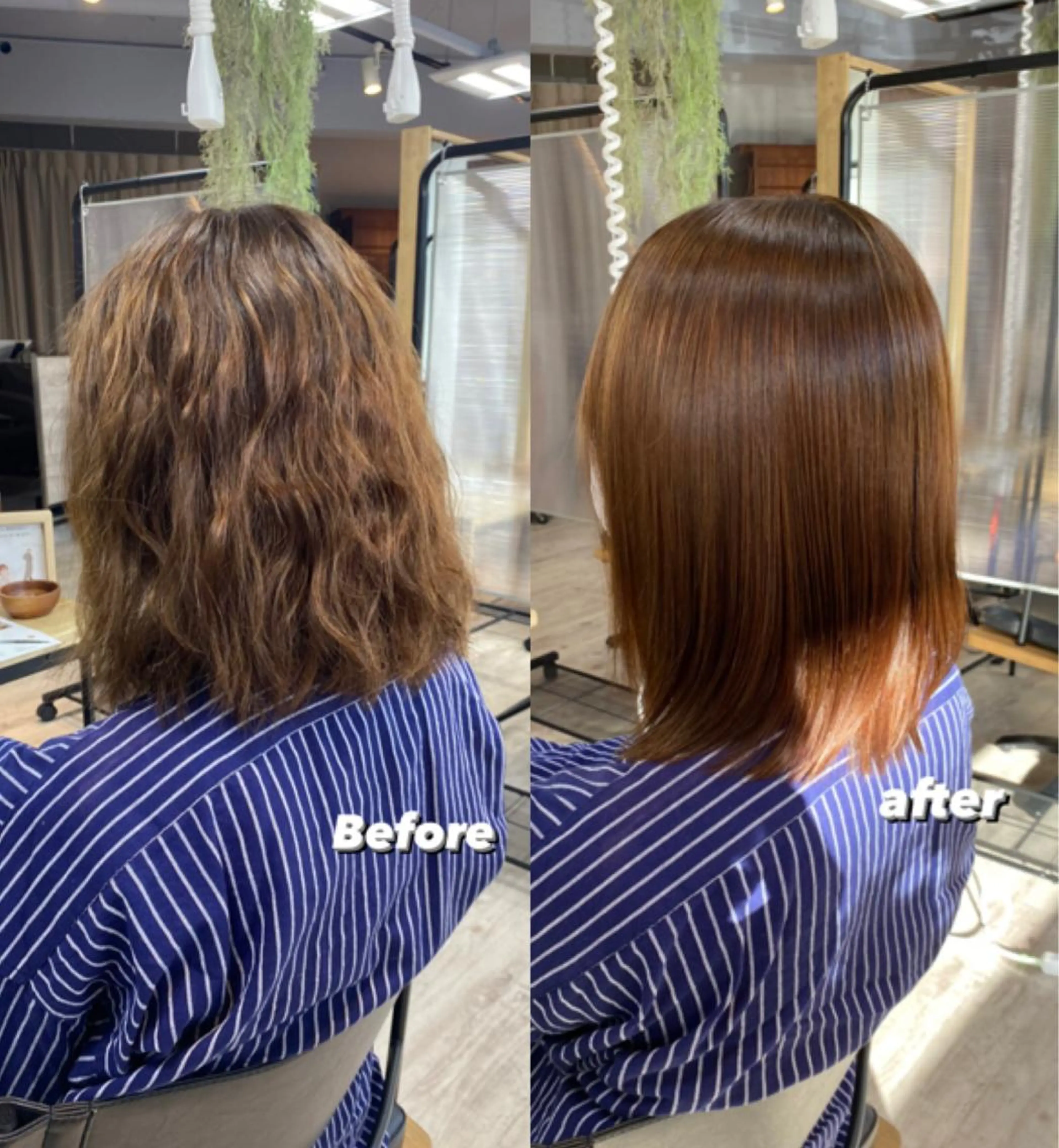ミディアム 髪質改善 縮毛矯正 トリートメント 髪質改善 髪質改善カラーゆうひのヘアスタイル