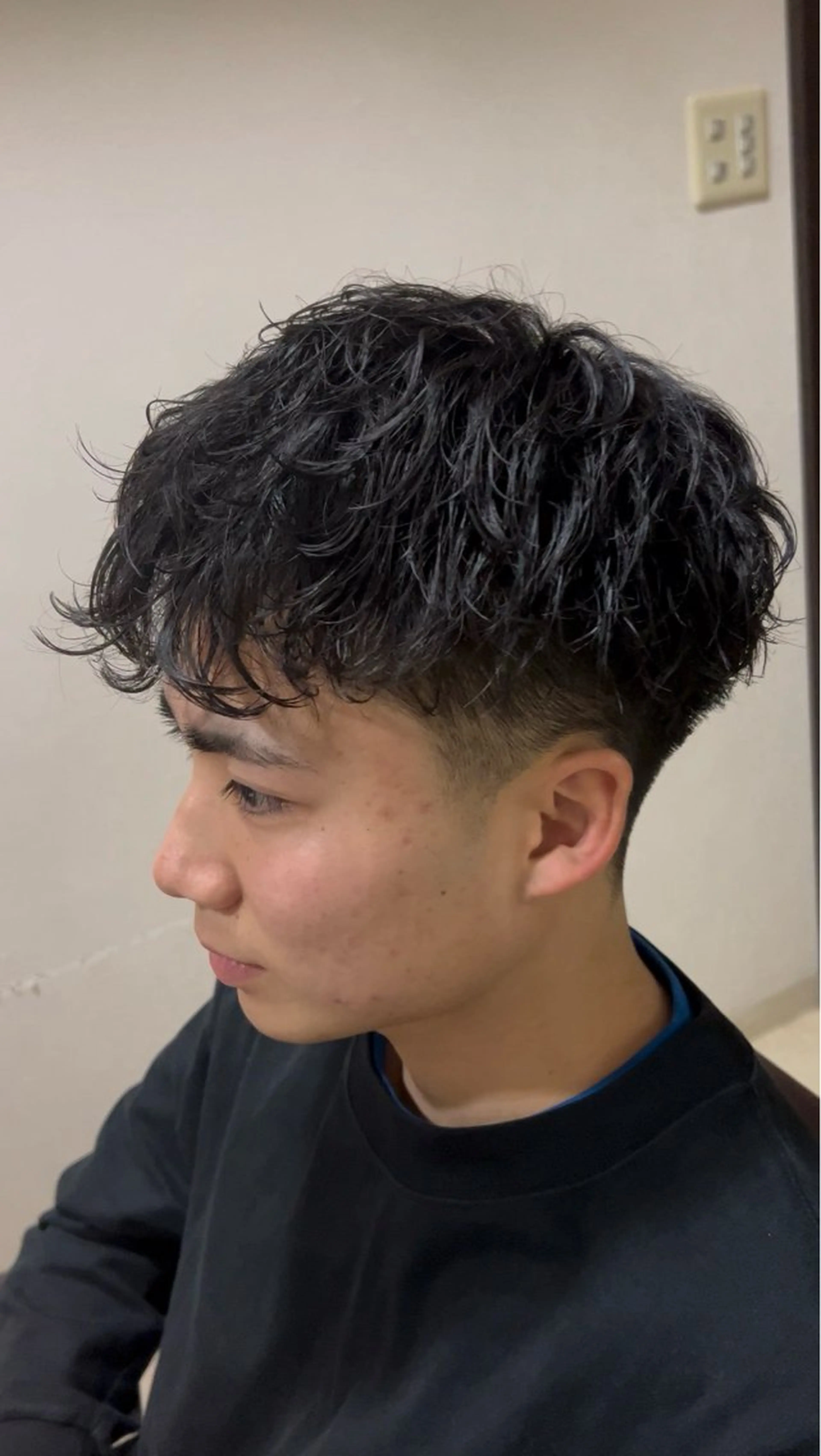 パーマ メンズ カット パーマ 笠井 雅斗のヘアスタイル
