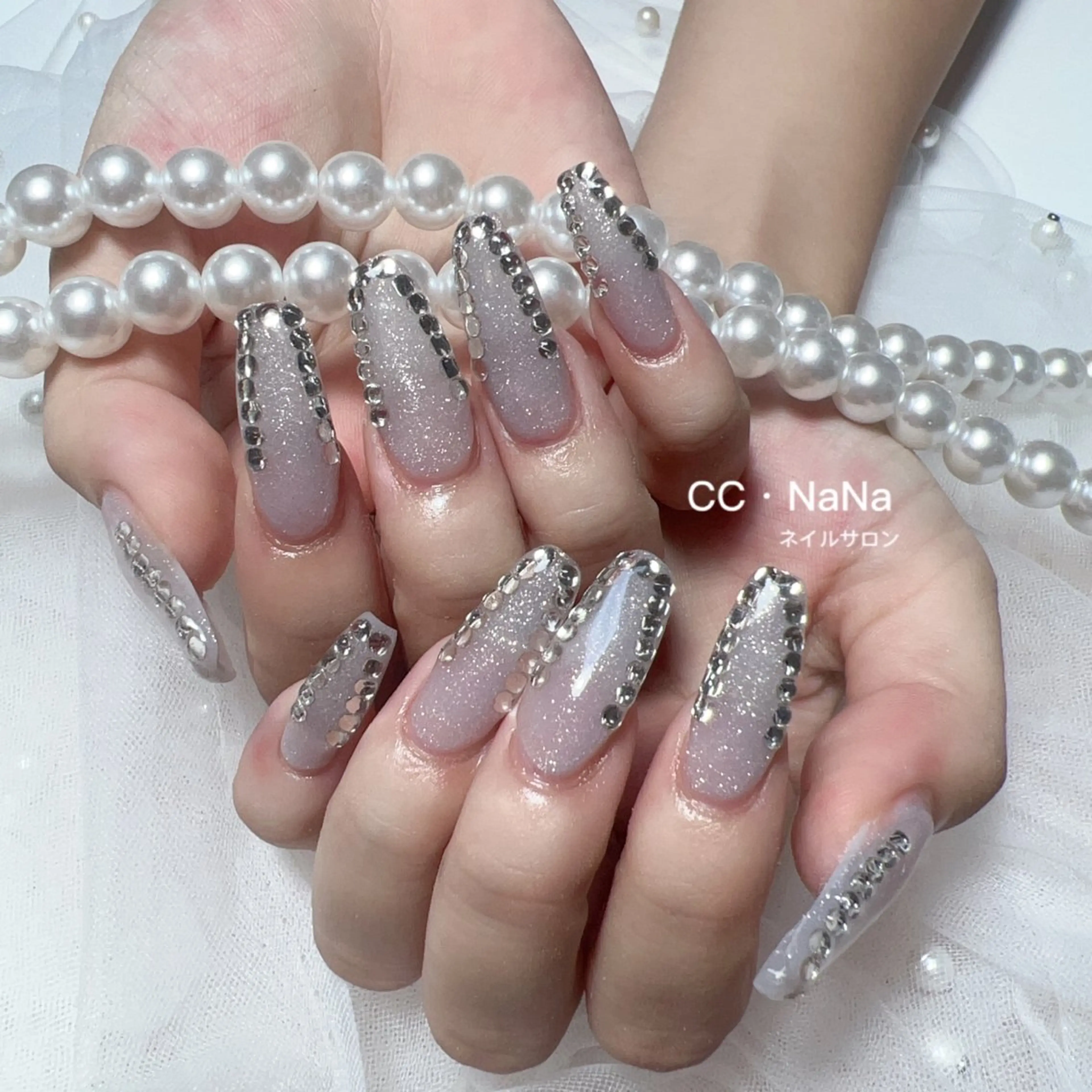 ネイル スカルプネイル ハンドネイル 💎CC・NaNa 韓国風ネイル🌙Cのネイルデザイン
