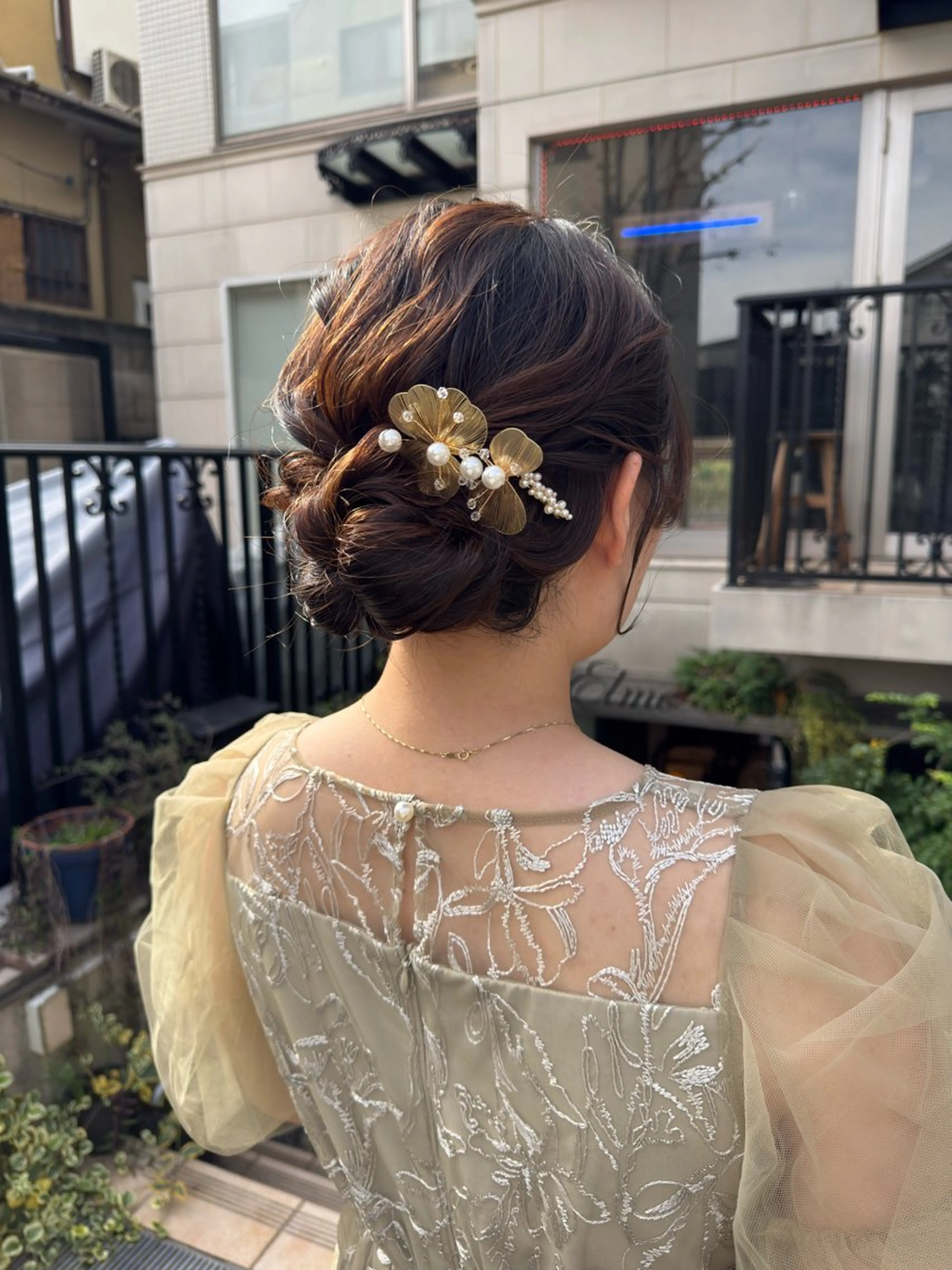 セミロング ヘアアレンジ ヘアセット お呼ばれヘア✨️ Akari🧸🤍のヘアスタイル