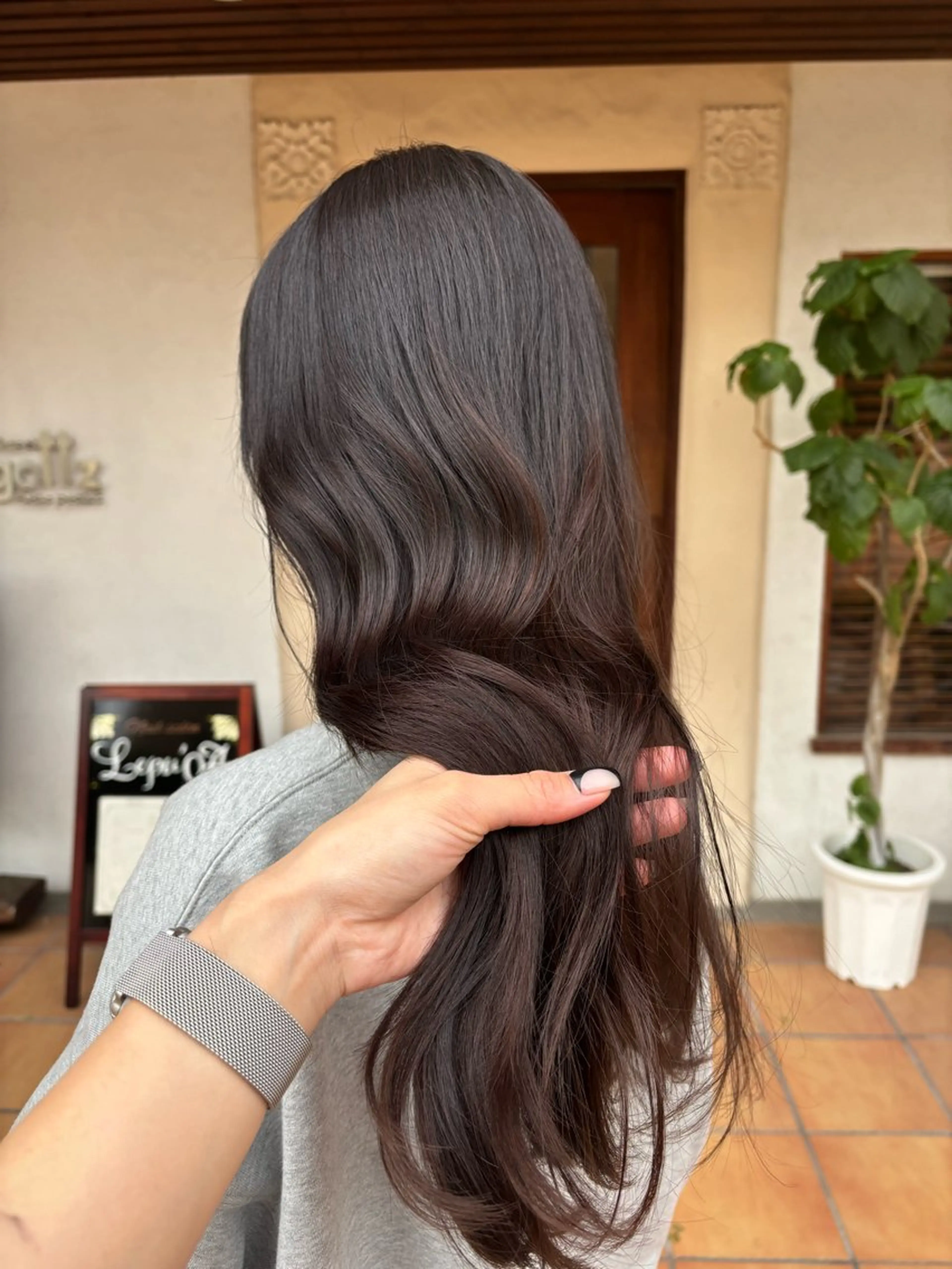 ロング カラー ヘアカラー 道添 怜奈のヘアスタイル