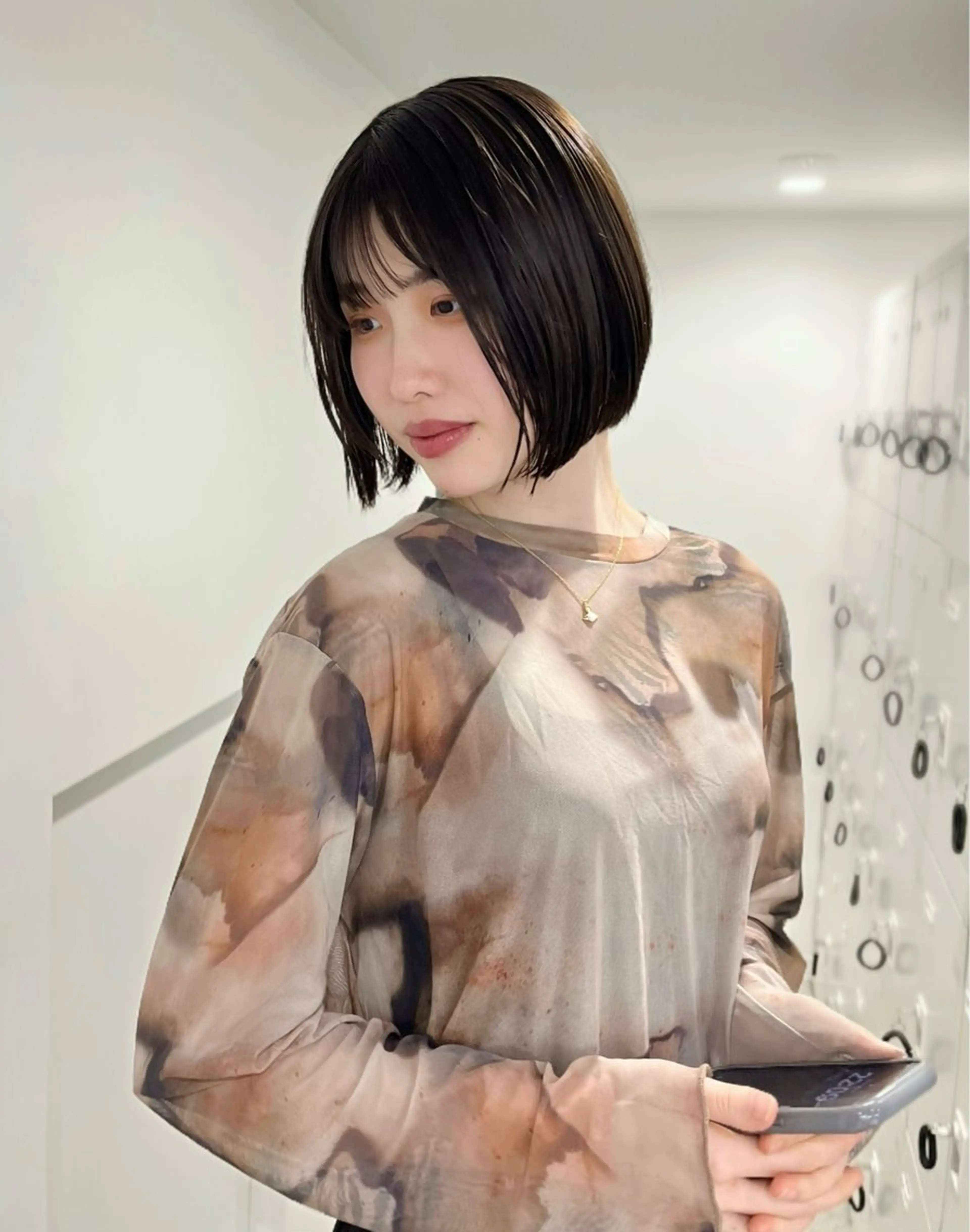 ショート 縮毛矯正/ハイトーン /パーマ/せき🧸のヘアスタイル