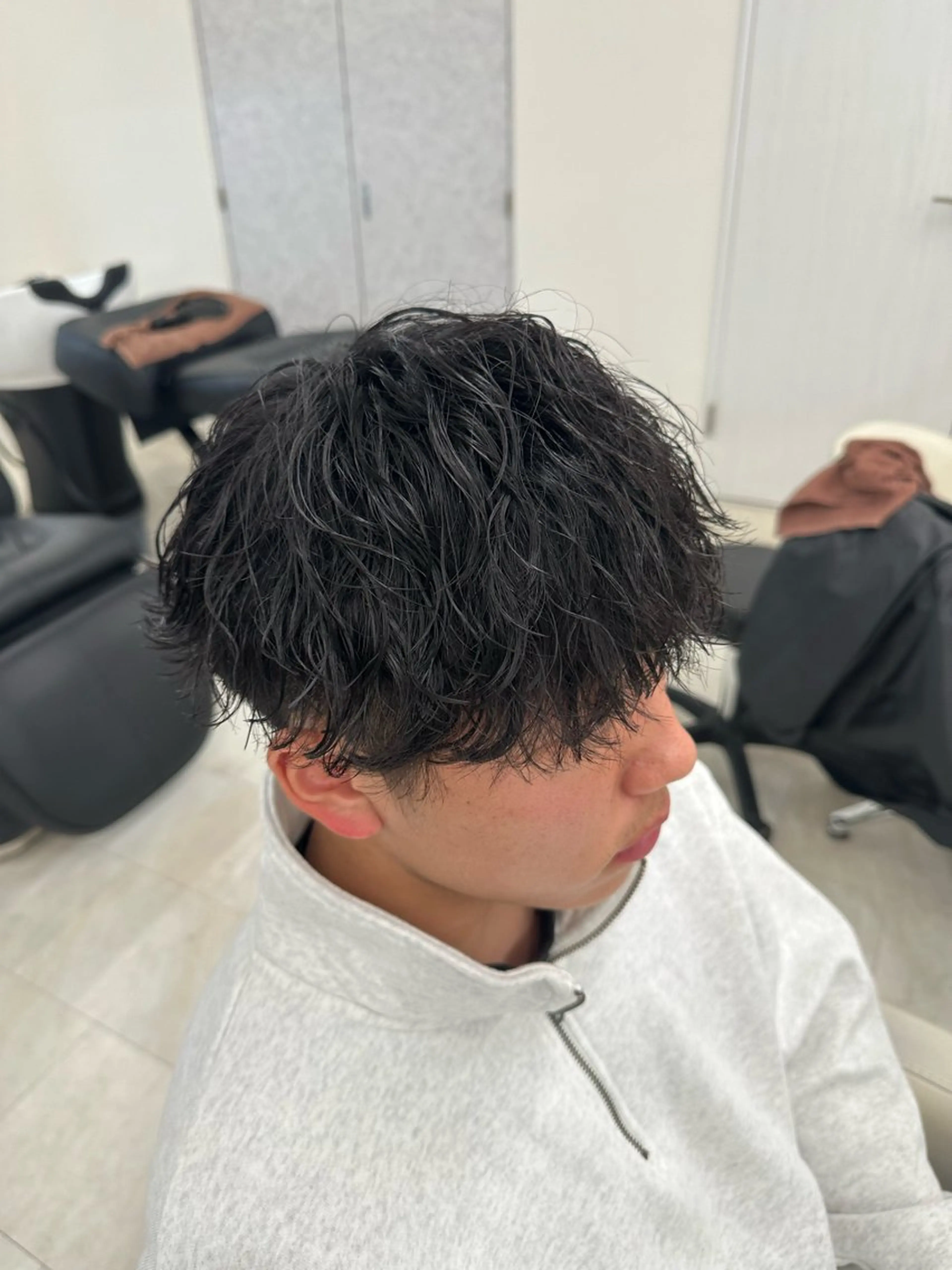 パーマ メンズ メンズパーマ 波巻きパーマ カット パーマ トリートメント AI TOKYO  men's 横浜所属・【パーマの達人】 💎メンズ特化🔥徹のヘアスタイル