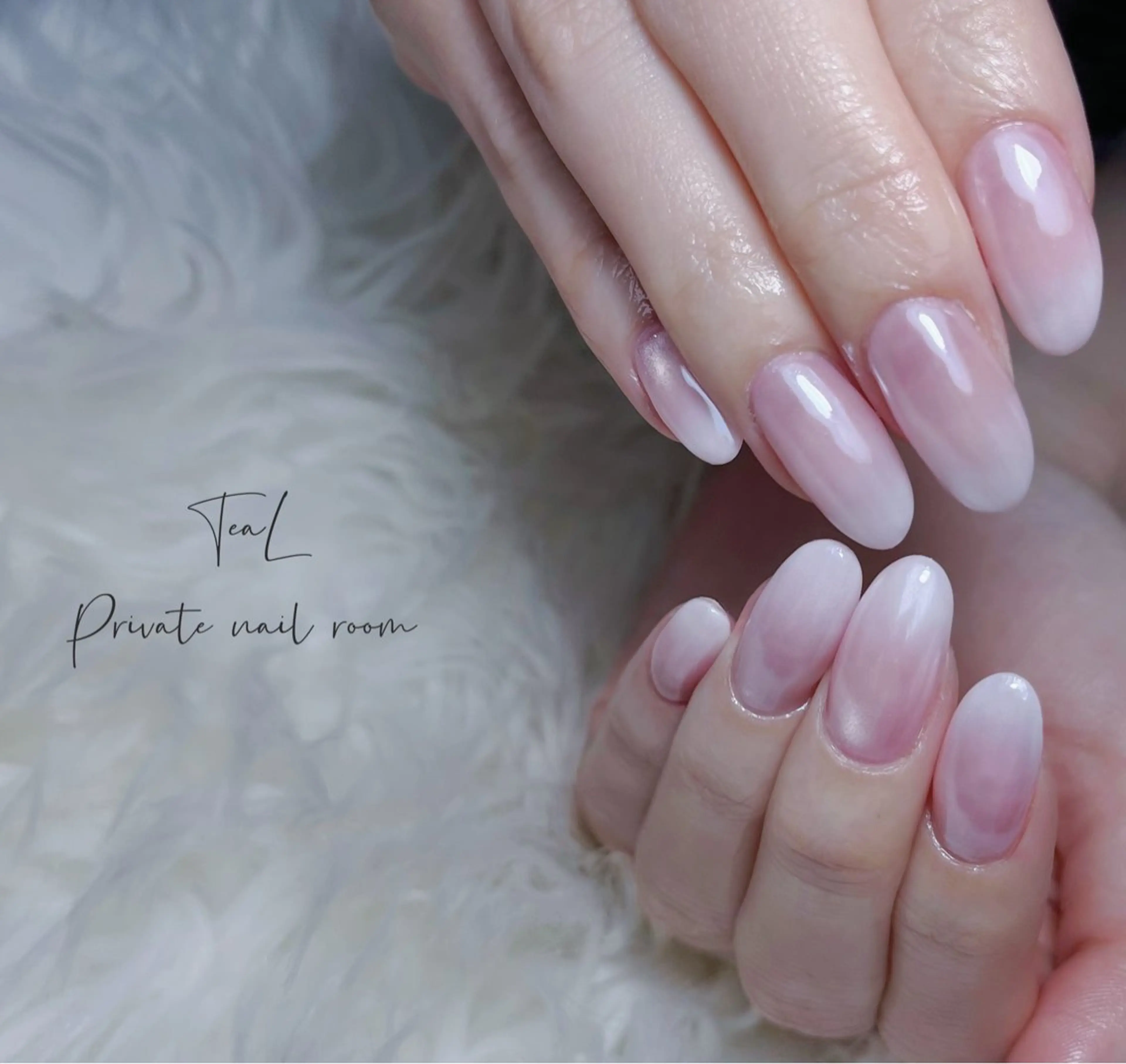ネイル ミラーネイル ホワイト ハンドネイル TeaL nailのネイルデザイン