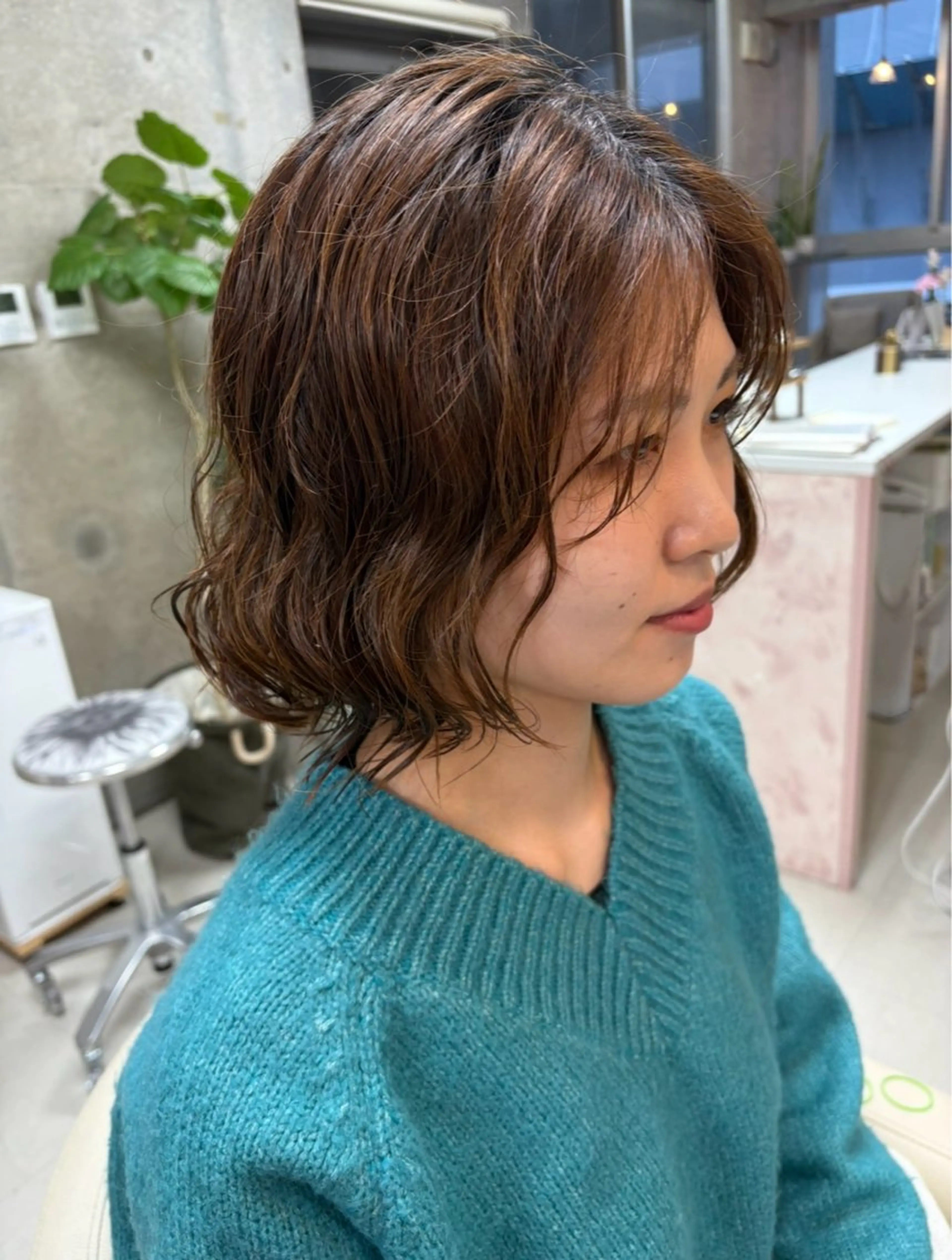 ショート カラー パーマ カット パーマ トリートメント 坂本 沙也加のヘアスタイル
