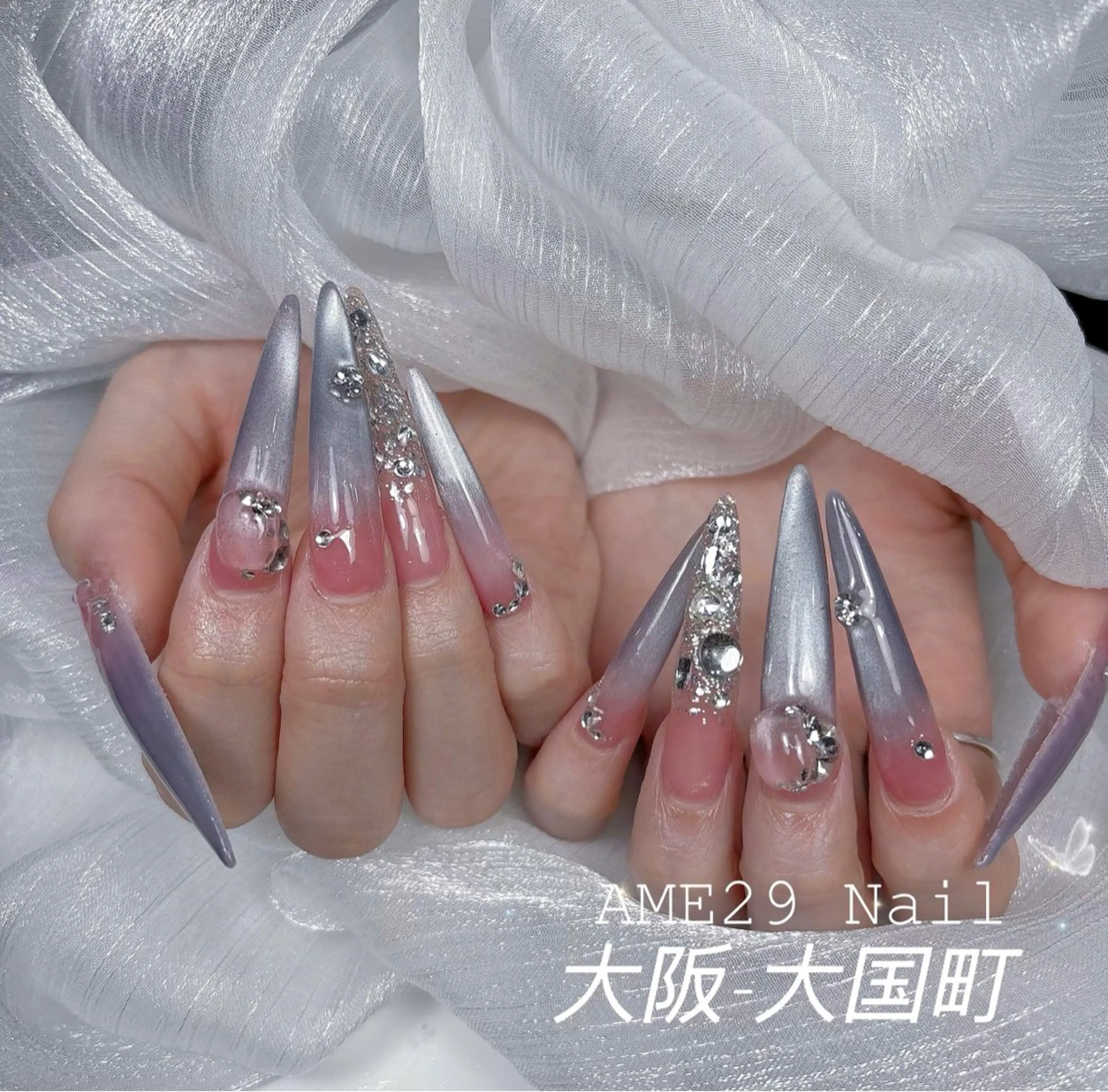 ロング AME29 Nail ネイルサロンのネイルデザイン